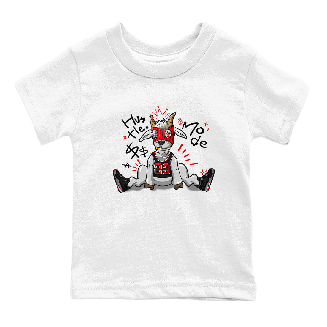 Hustle Goat snkmatch Tees Kids - Air Jordan 4 Bred Reimagined