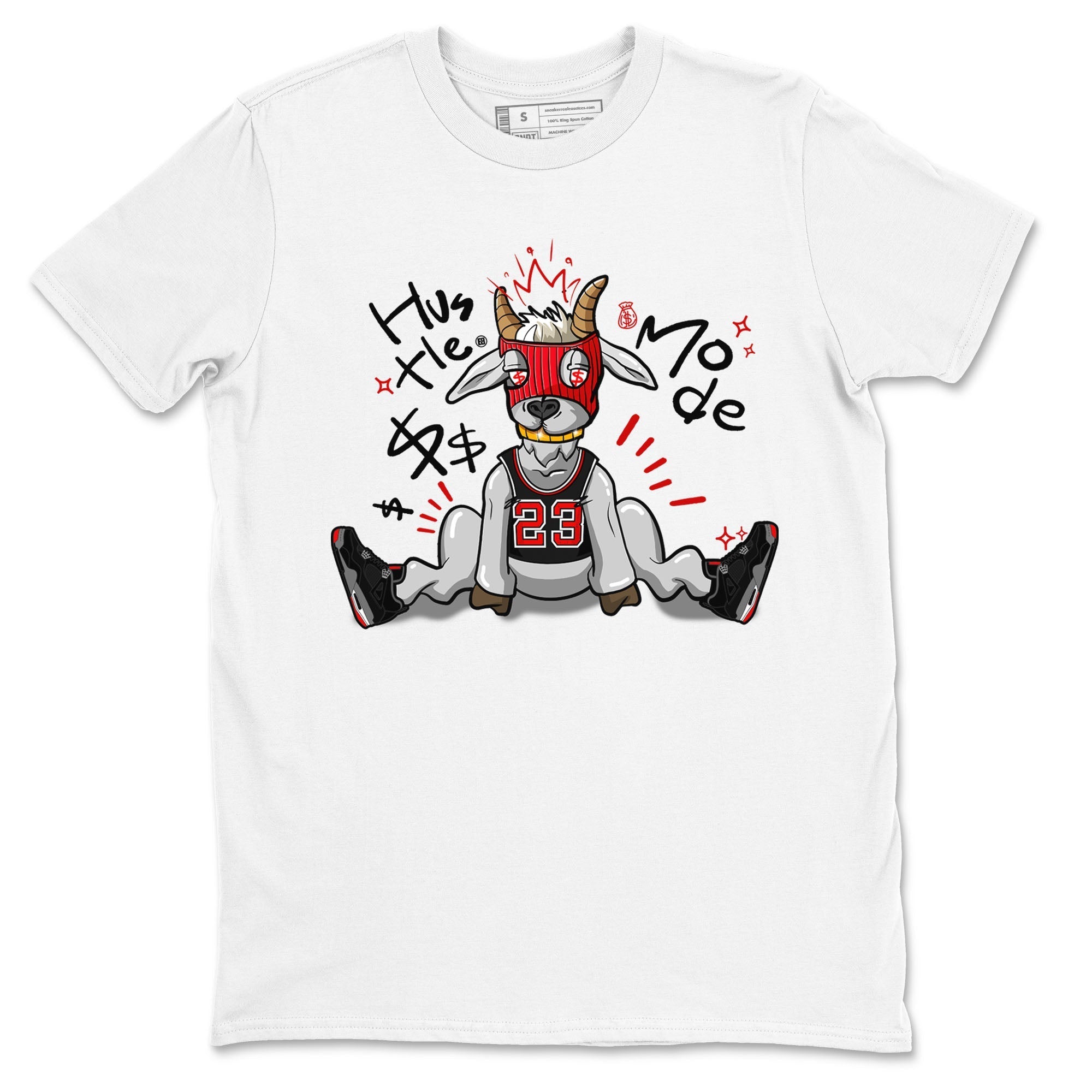 Hustle Goat snkmatch Tees - Air Jordan 4 Bred Reimagined