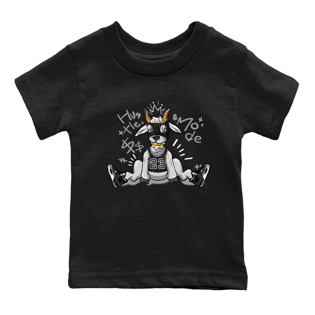 Hustle Goat snkmatch Tees Kids - Air Jordan 4 Fear