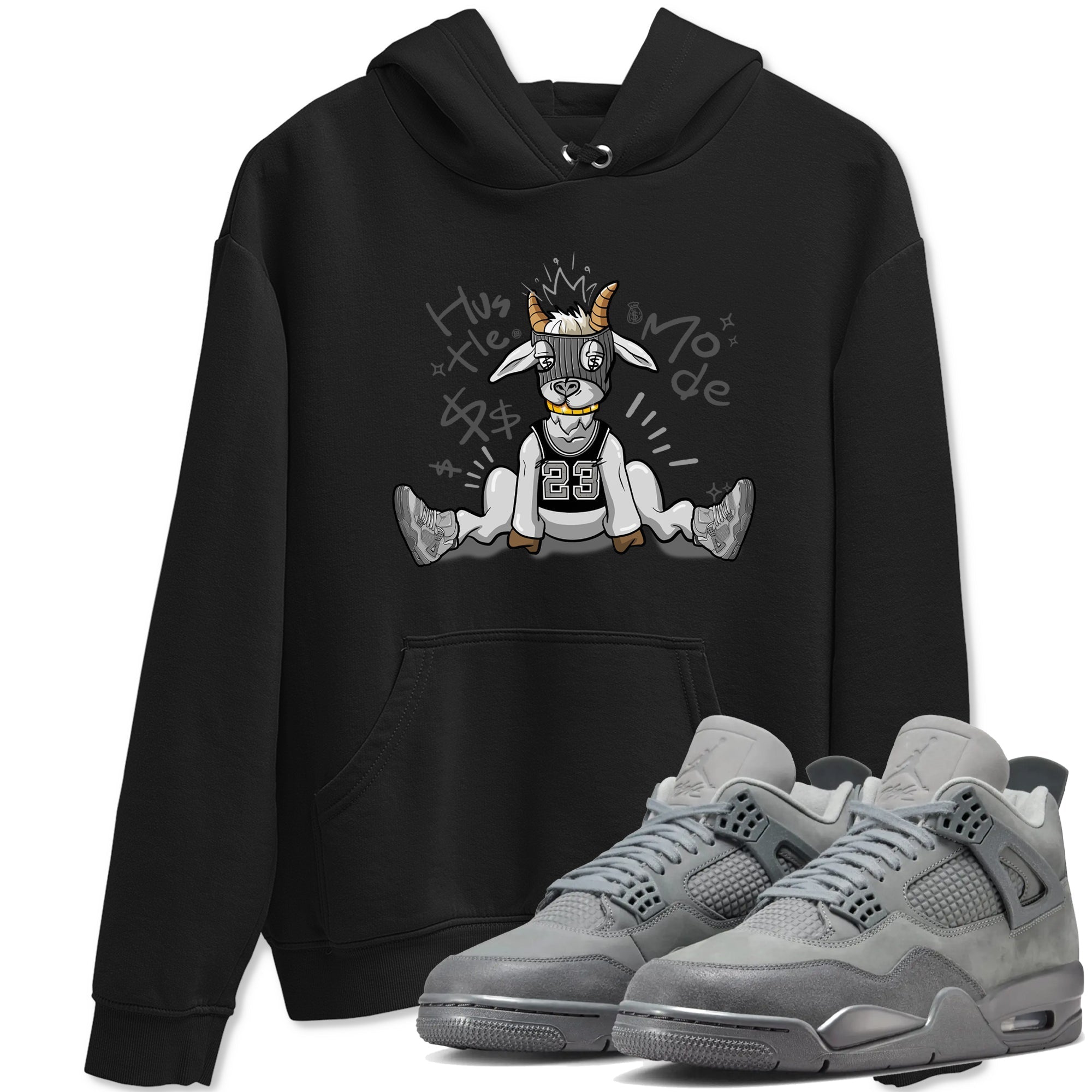 Hustle Goat snkmatch Tees - Air Jordan 4 Wet Cement