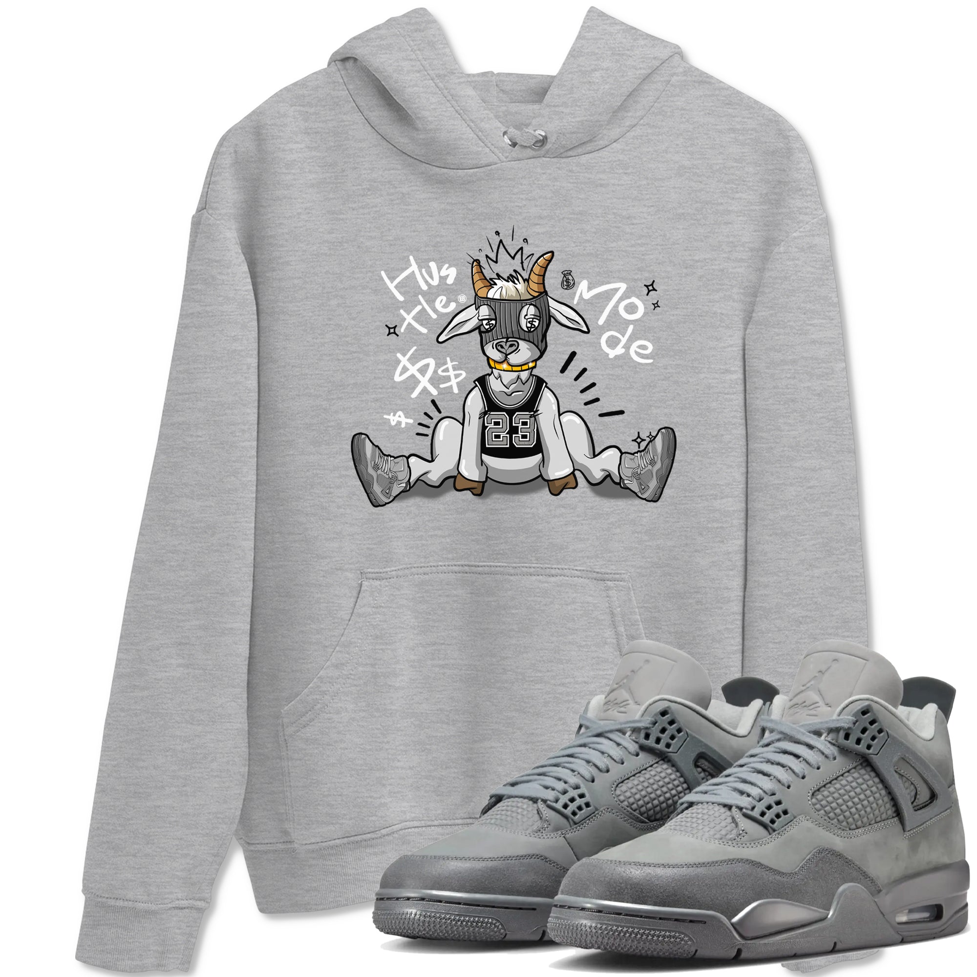 Hustle Goat snkmatch Tees - Air Jordan 4 Wet Cement