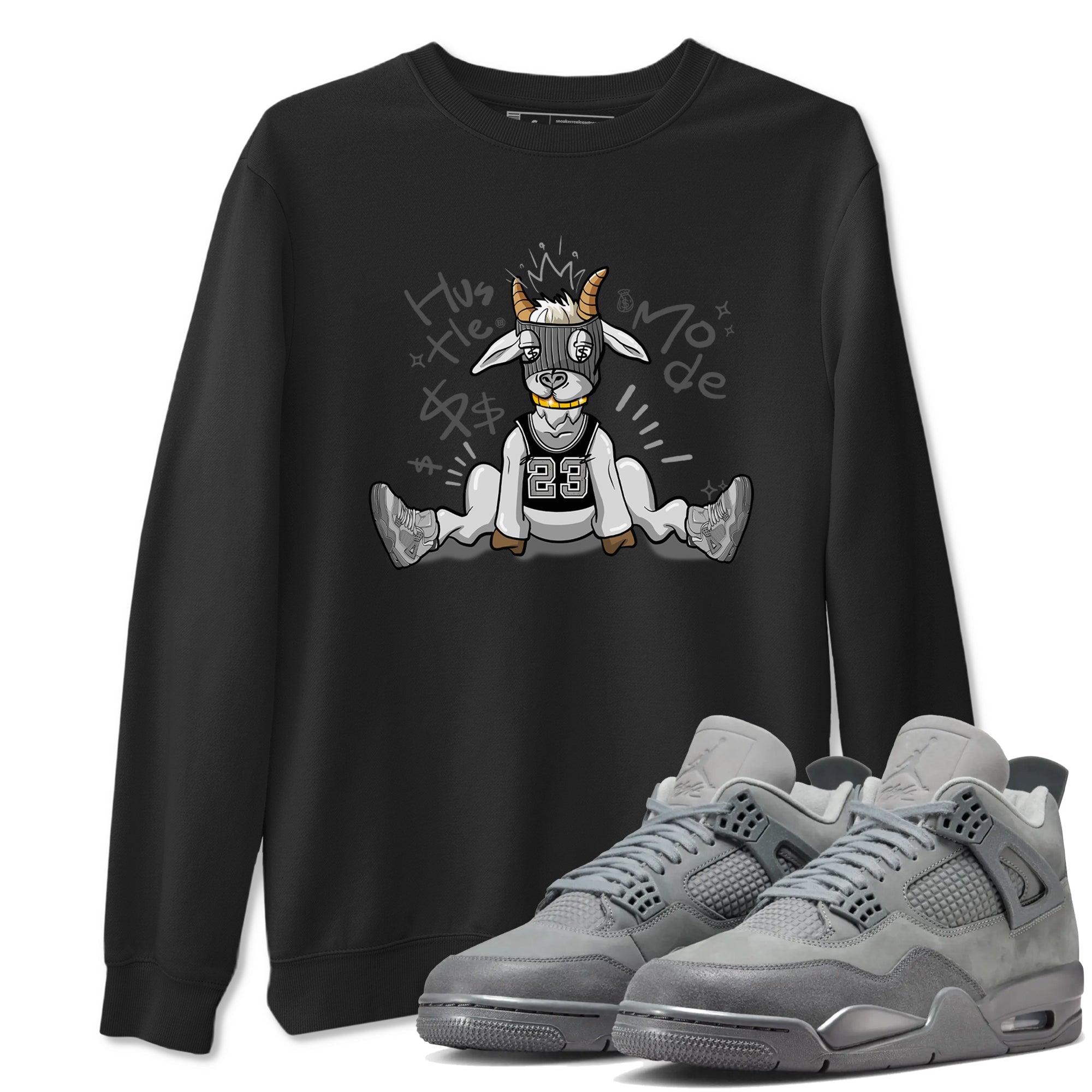 Hustle Goat snkmatch Tees - Air Jordan 4 Wet Cement