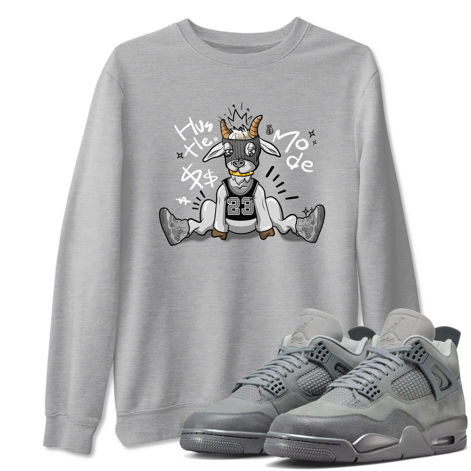 Hustle Goat snkmatch Tees - Air Jordan 4 Wet Cement