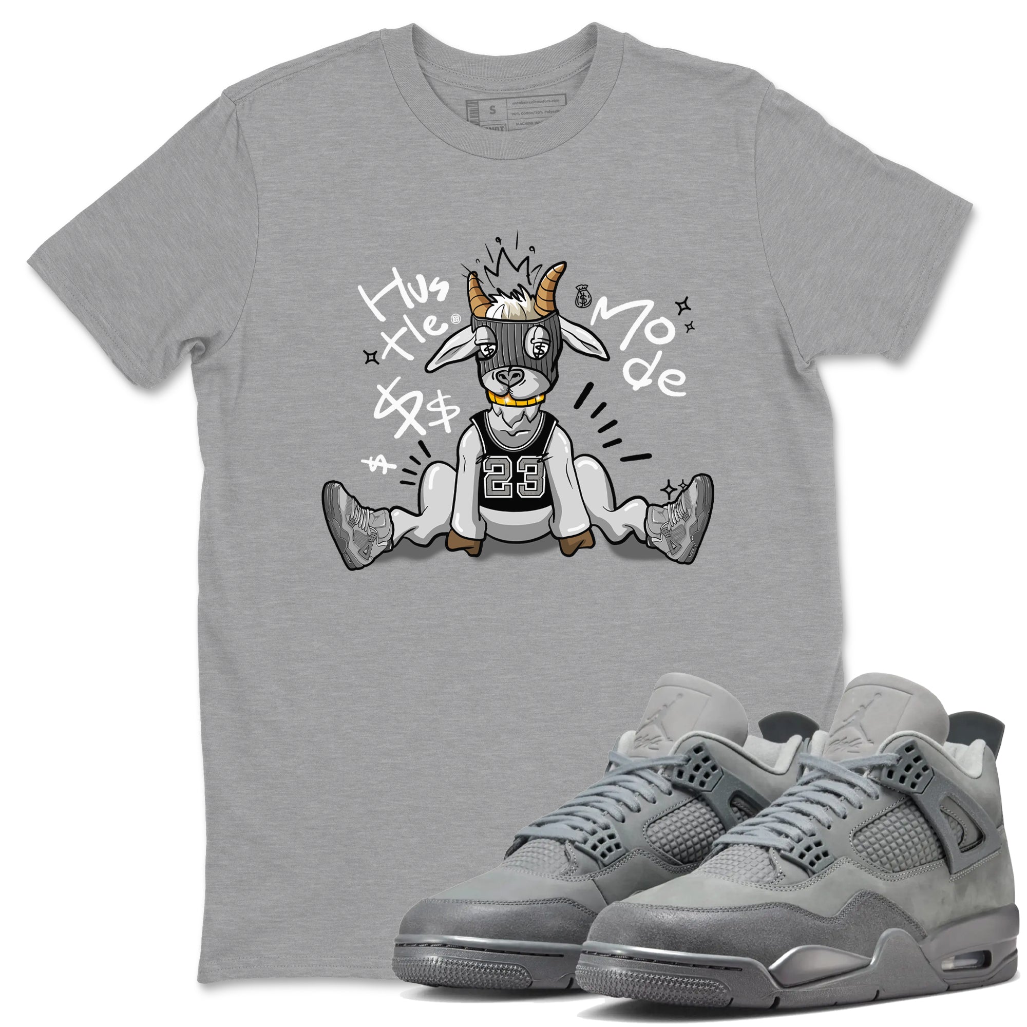 Hustle Goat snkmatch Tees - Air Jordan 4 Wet Cement