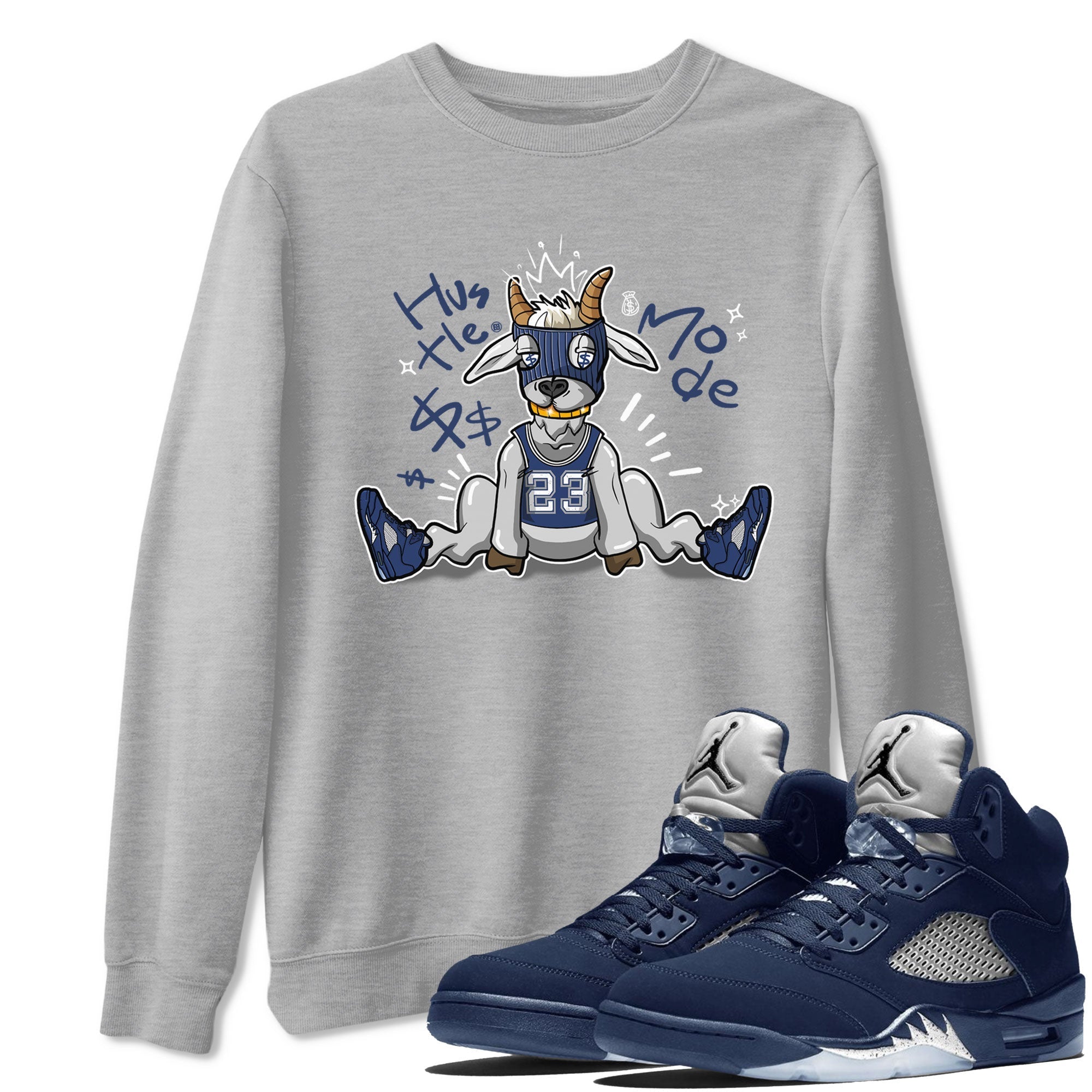 Hustle Goat snkmatch Tee - Air Jordan 5 Georgetown