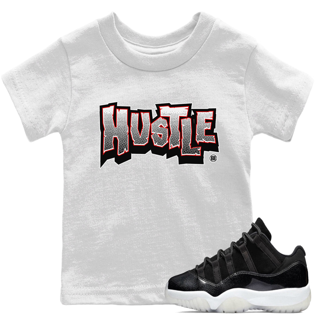 Hustle Graffiti Kids Tops - Air Jordan 11 72-10