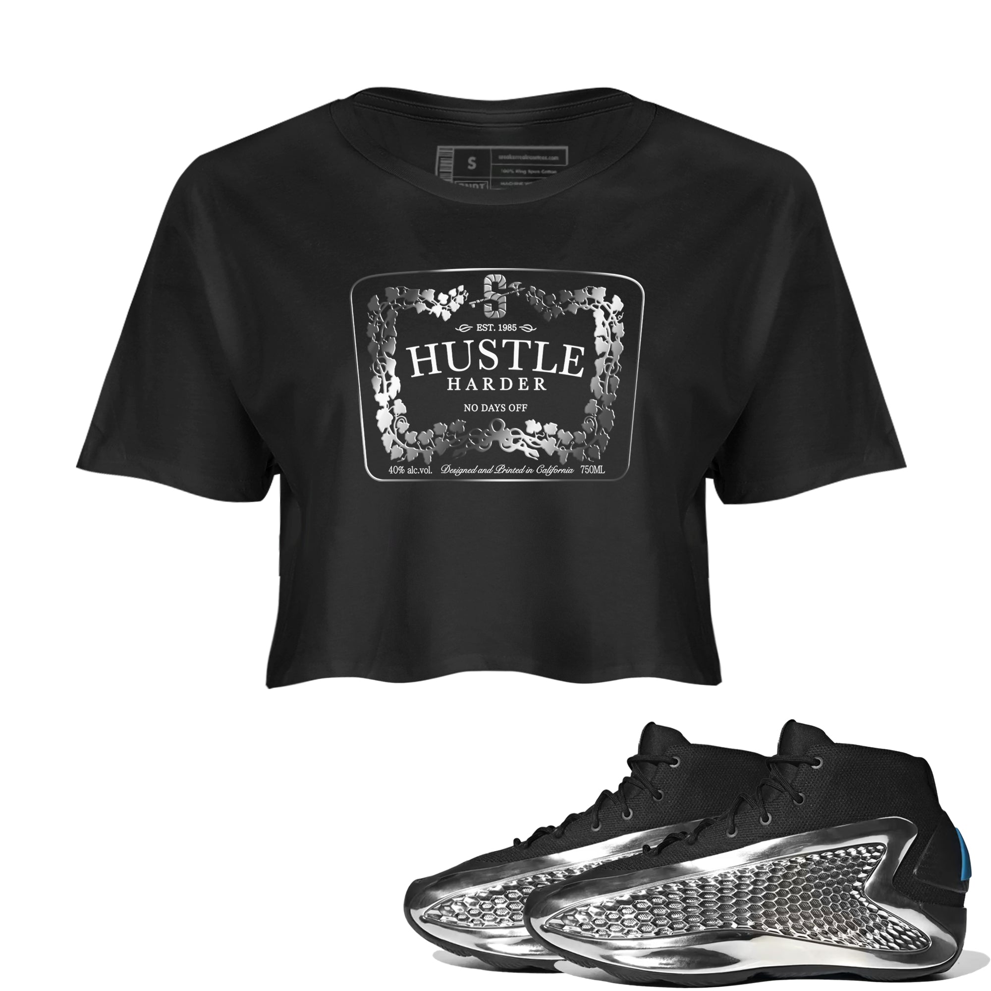 Hustle Harder snkmatch Women's Top - AE 1 Silver Metallic