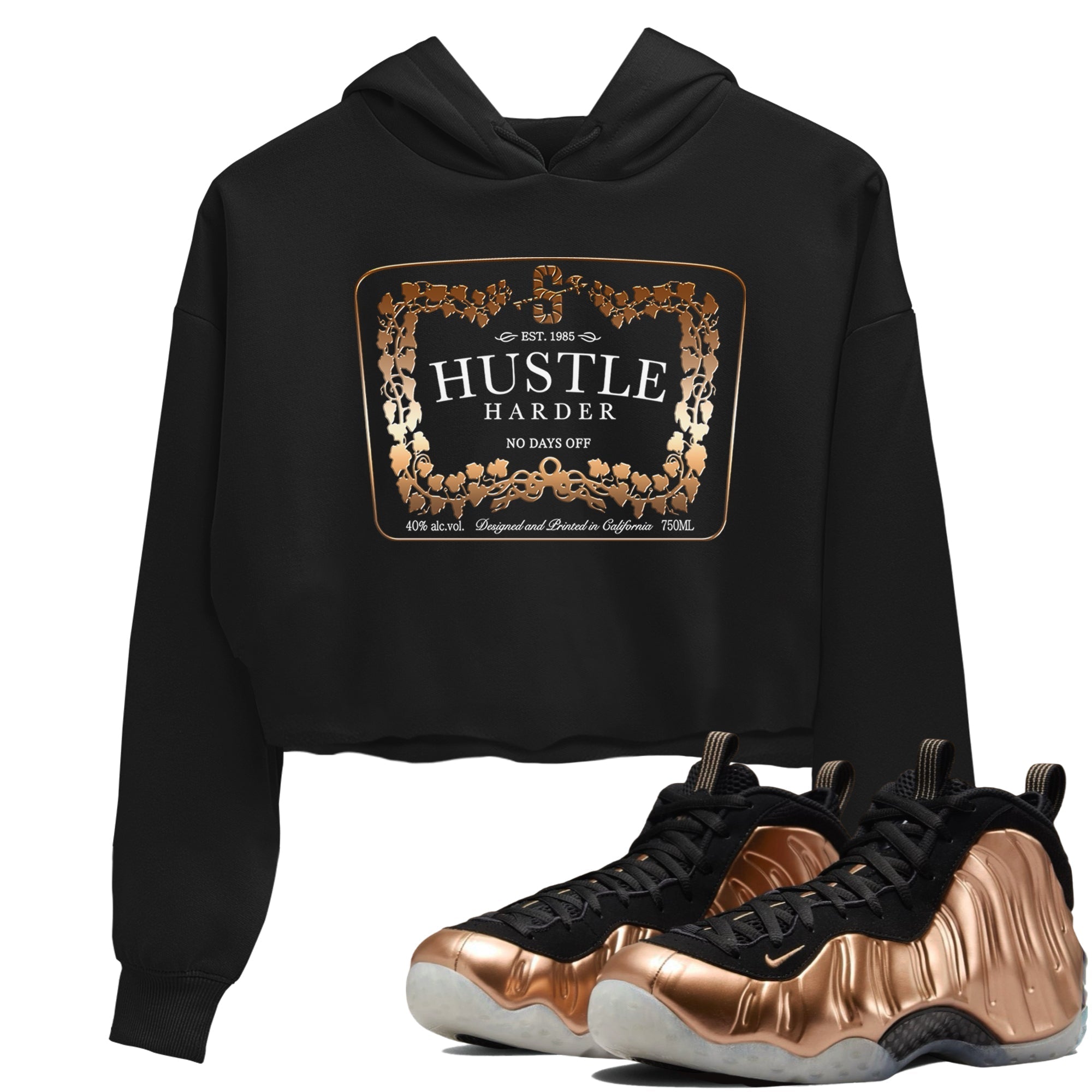 Hustle Harder snkmatch Women's Top - Air Foamposite One Metallic Copper