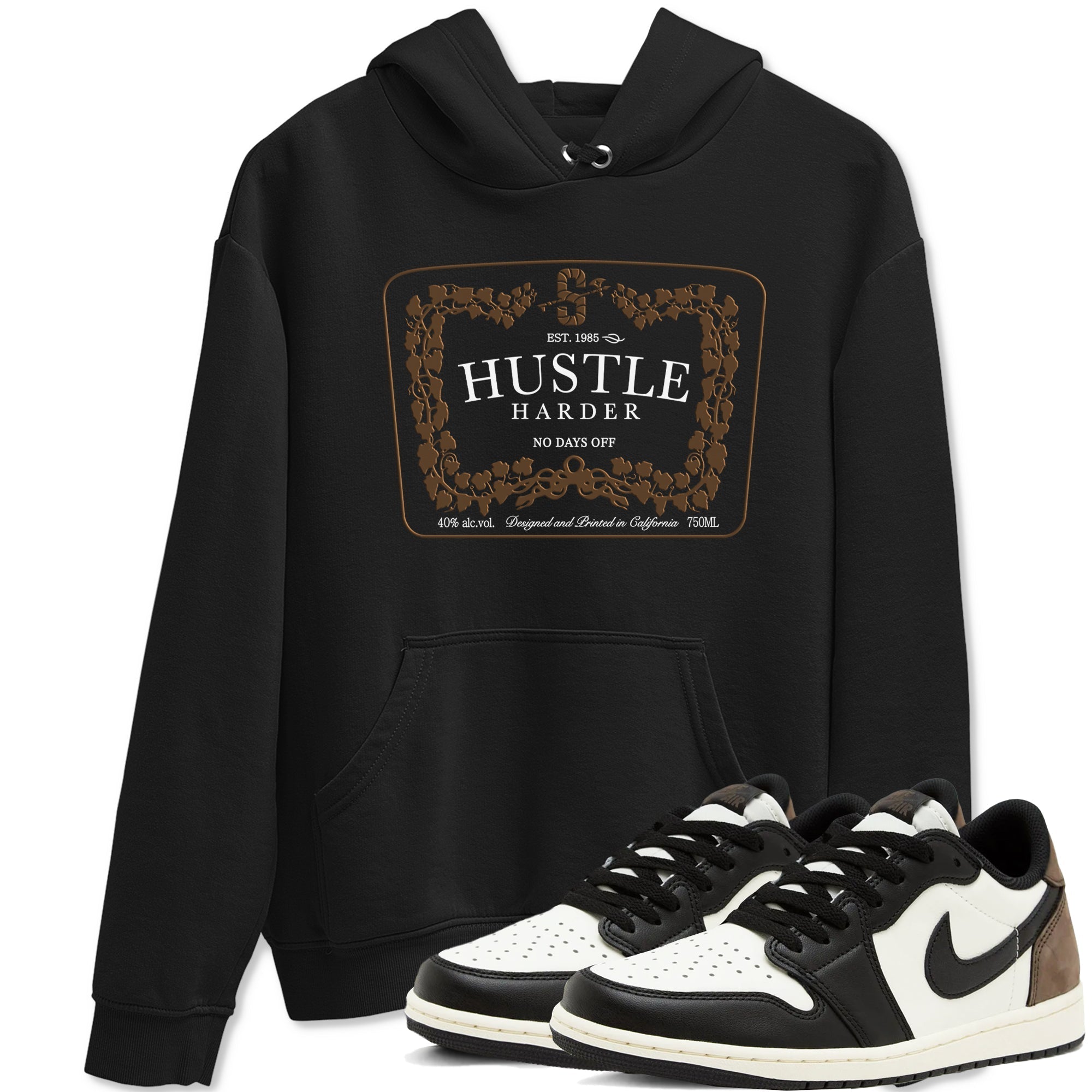 Hustle Harder snkmatch Tees - Air Jordan 1 Mocha