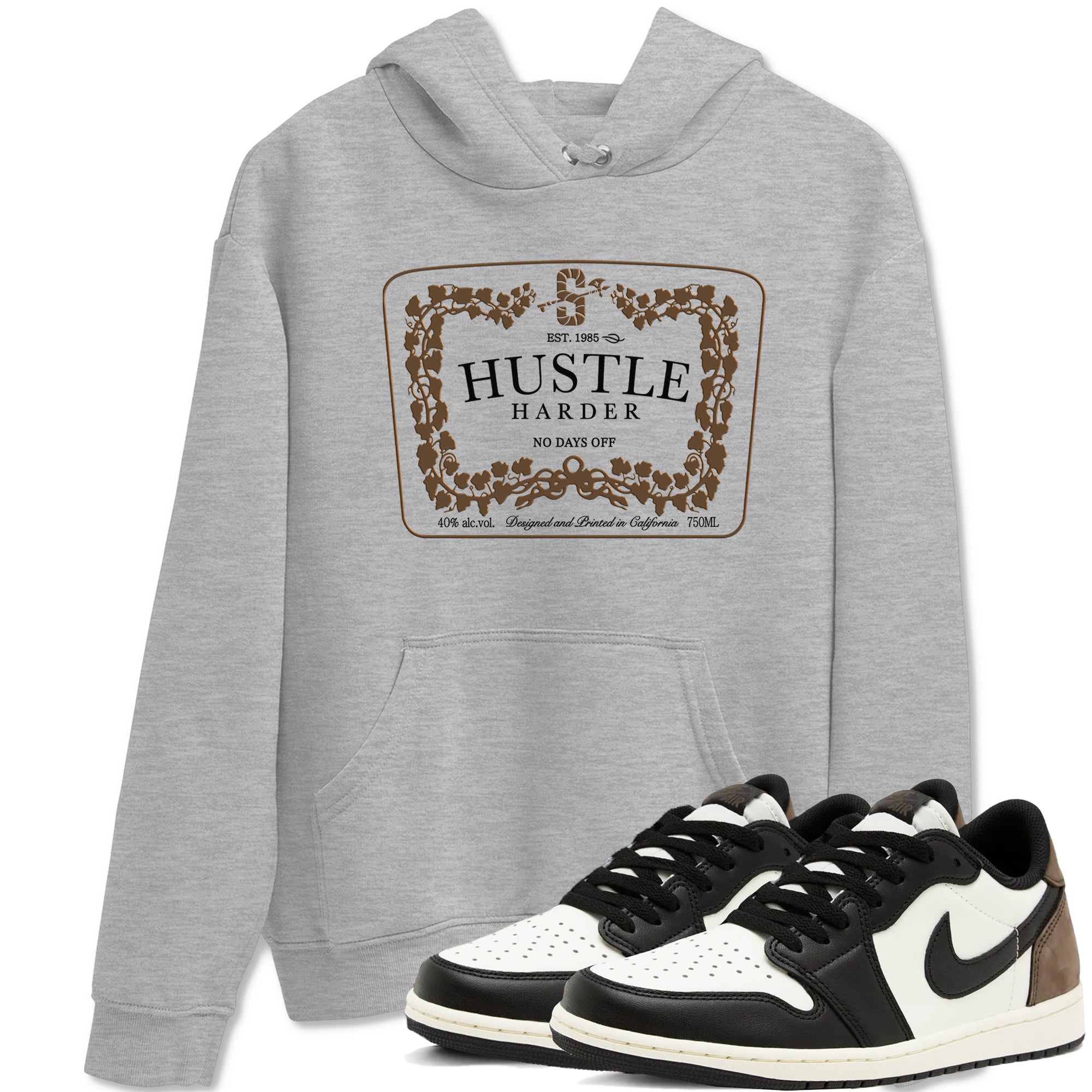 Hustle Harder snkmatch Tees - Air Jordan 1 Mocha