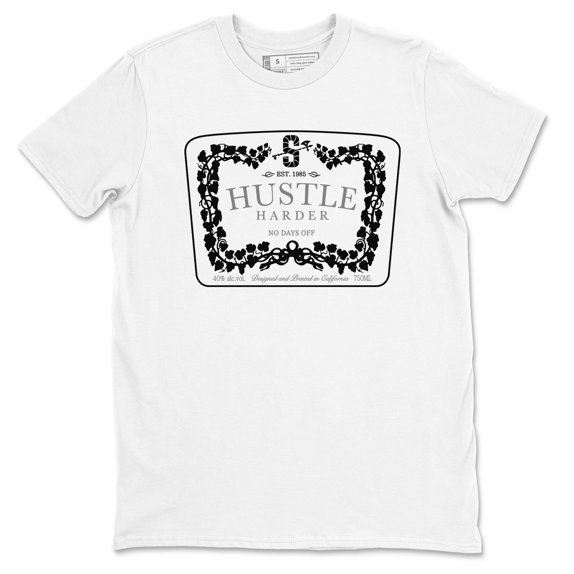Hustle Harder snkmatch Tees - Air Jordan 12 Black Wolf Grey