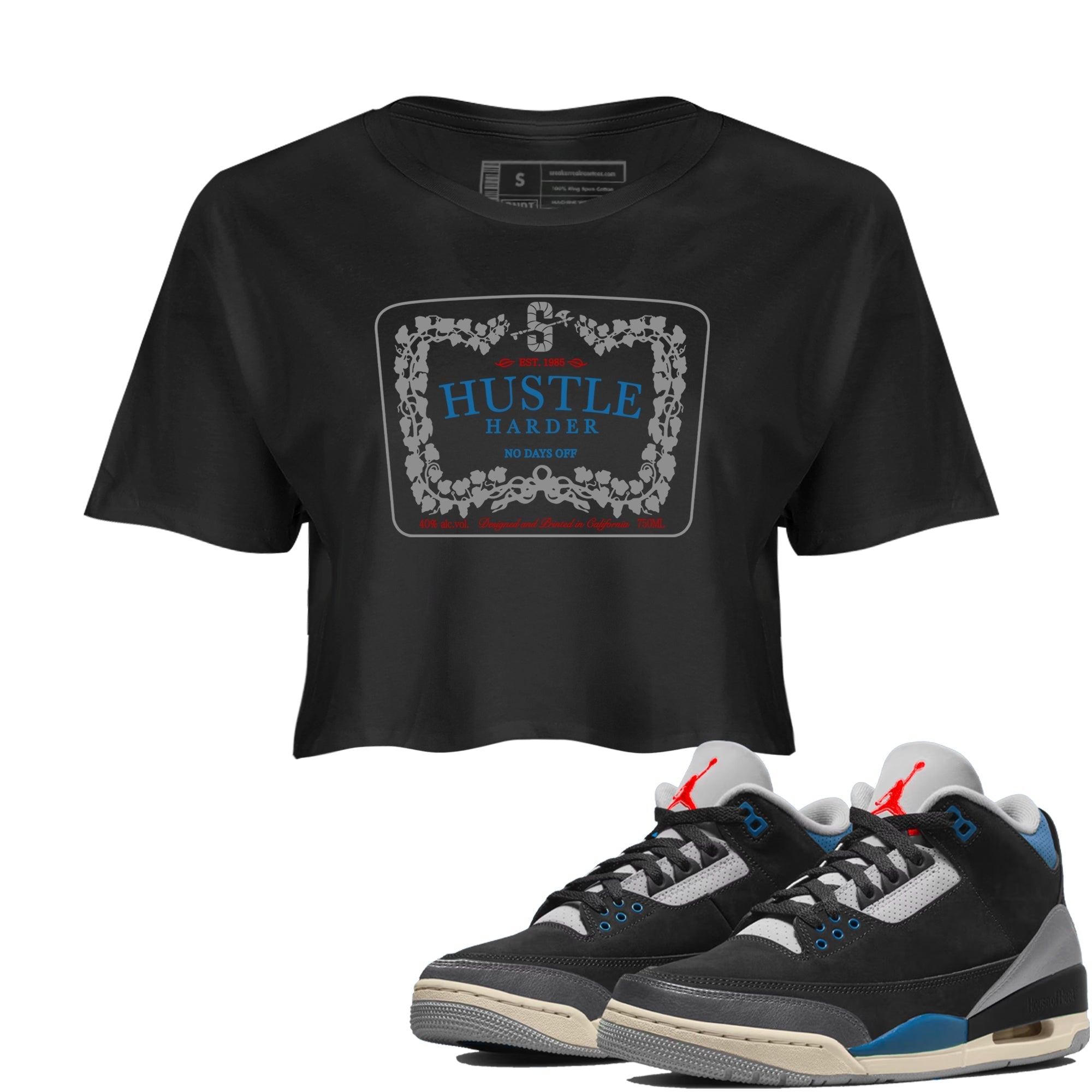 Hustle Harder snkmatch Women's Top - Air Jordan 3 Rare Air