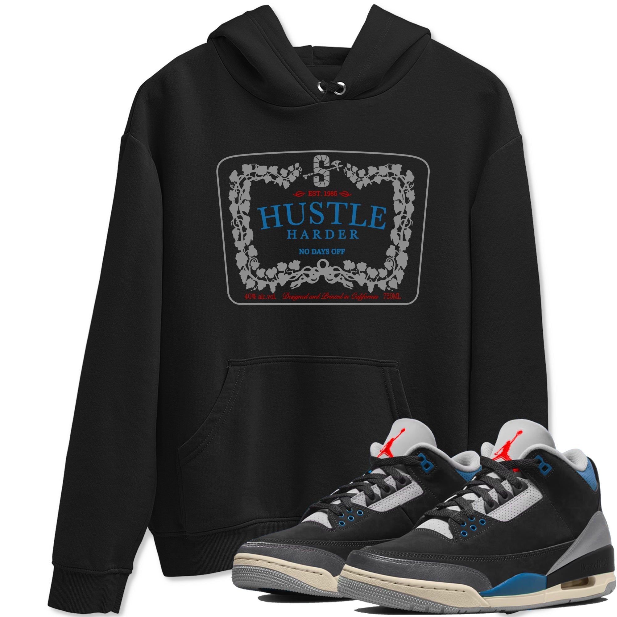 Hustle Harder snkmatch Tees - Air Jordan 3 Rare Air