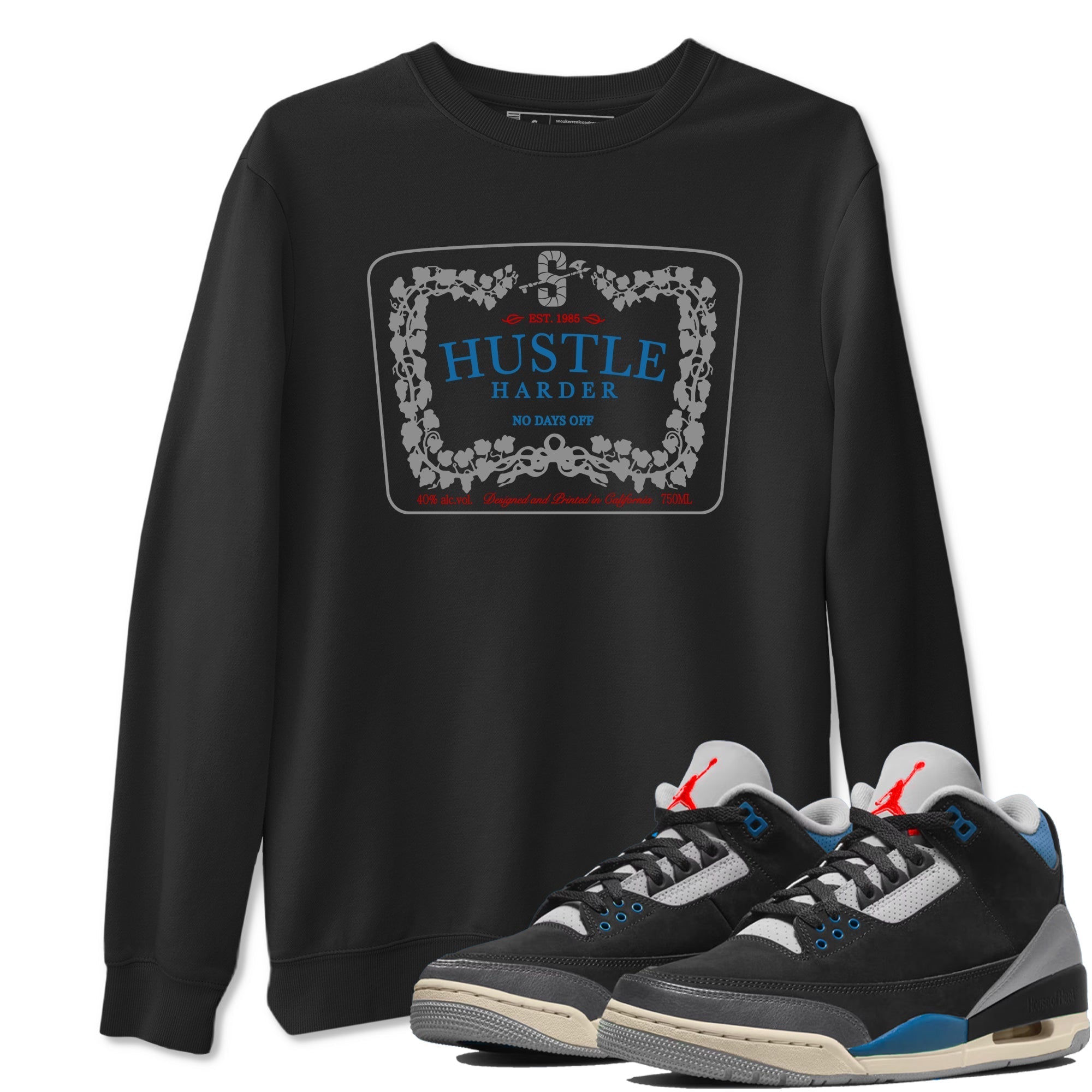 Hustle Harder snkmatch Tees - Air Jordan 3 Rare Air