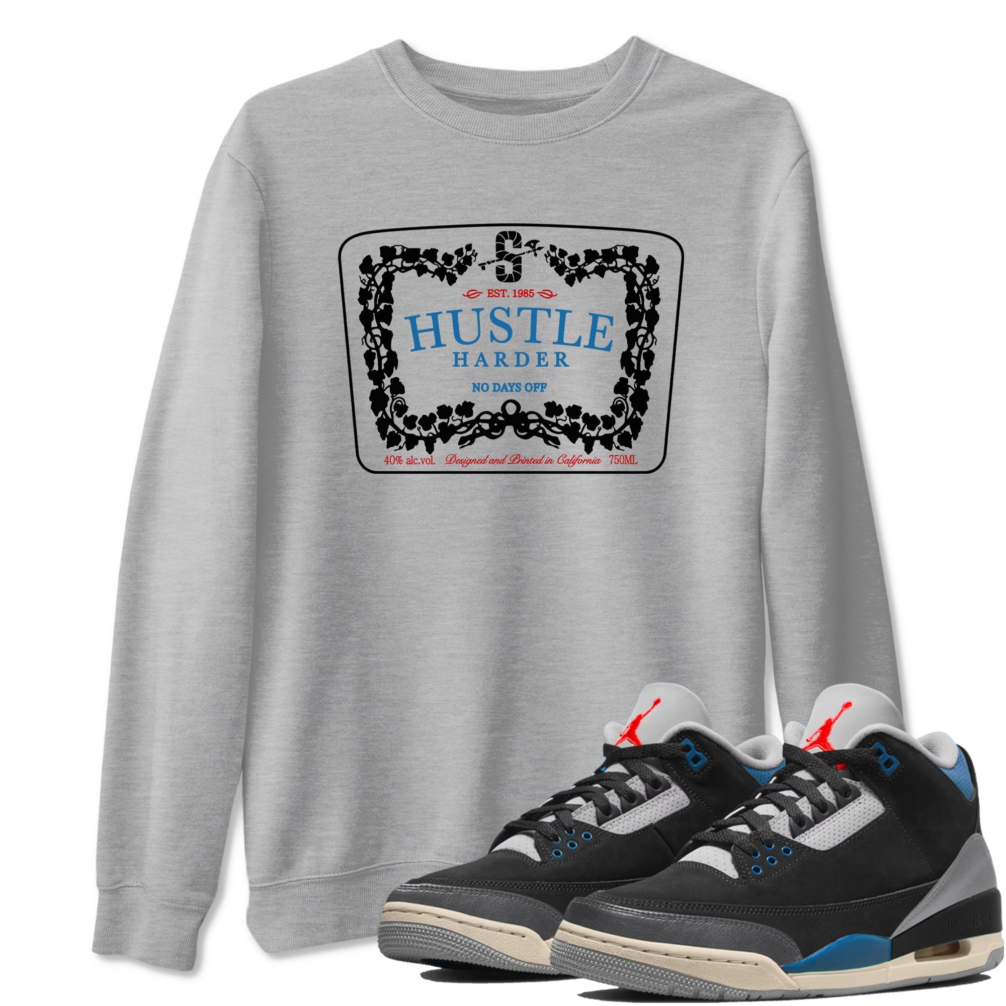 Hustle Harder snkmatch Tees - Air Jordan 3 Rare Air