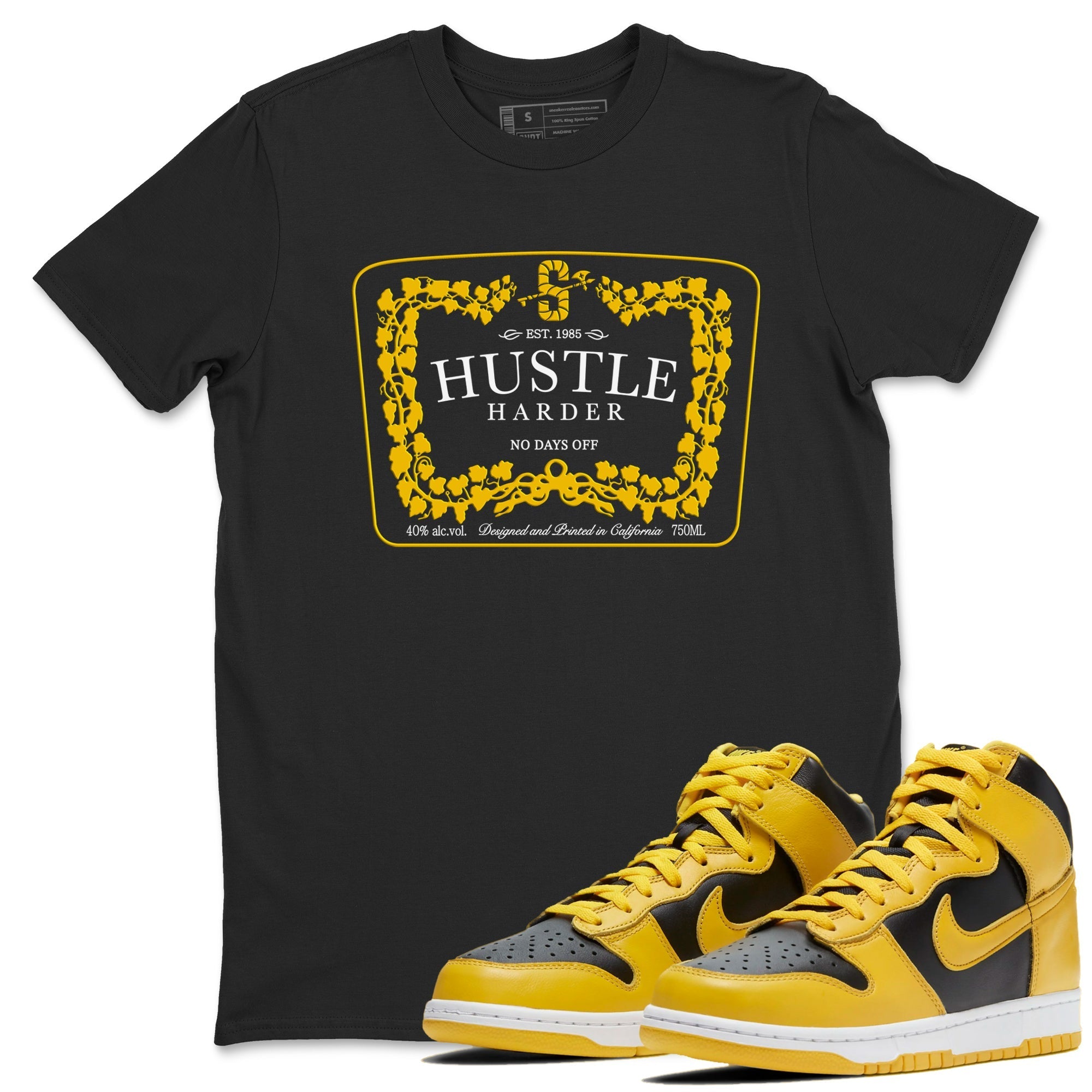 Hustle Harder snkmatch Tees - Dunk High Pollen