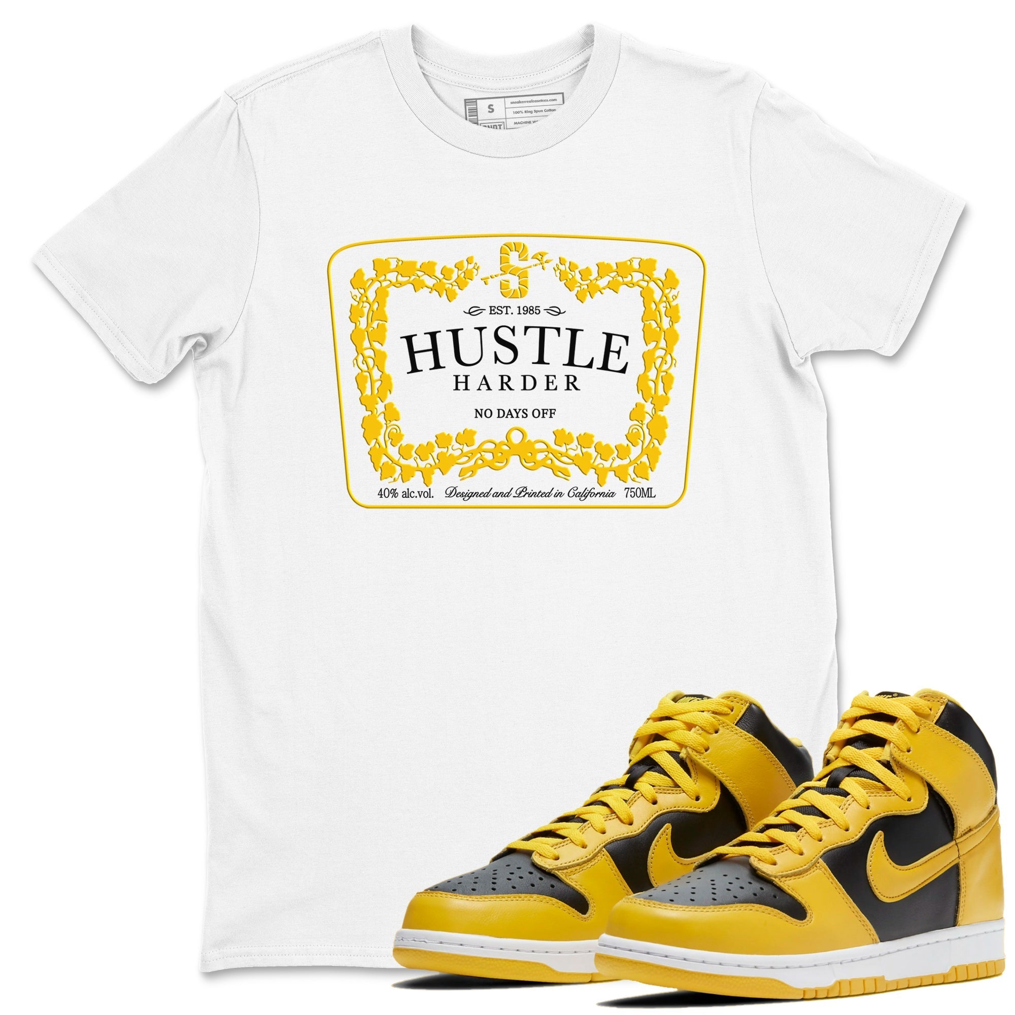 Hustle Harder snkmatch Tees - Dunk High Pollen