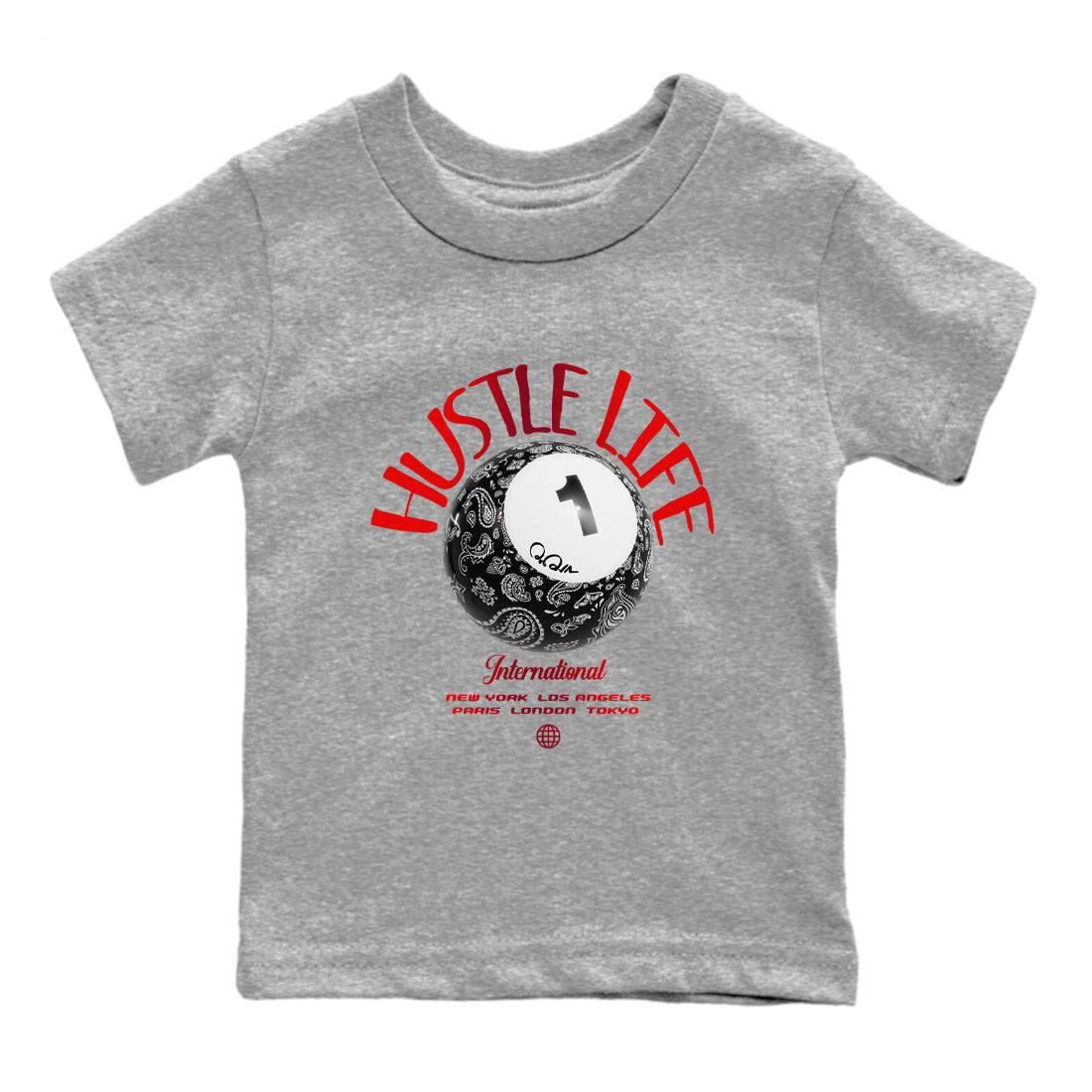 Hustle Life snkmatch Tee Kids - Air Jordan 1 Satin Bred