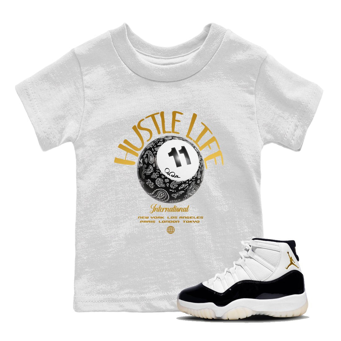 Hustle Life snkmatch Tee Kids - Air Jordan 11 Gratitude