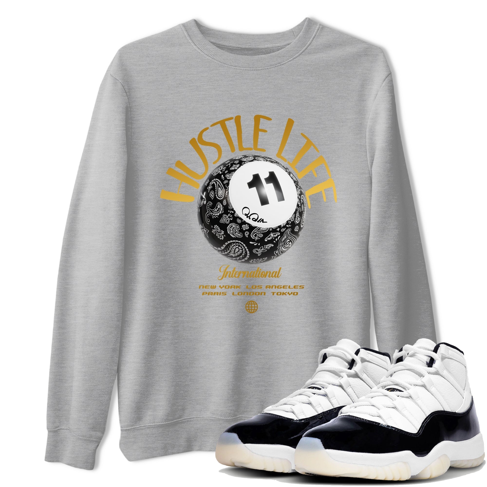 Hustle Life snkmatch Tee - Air Jordan 11 Gratitude