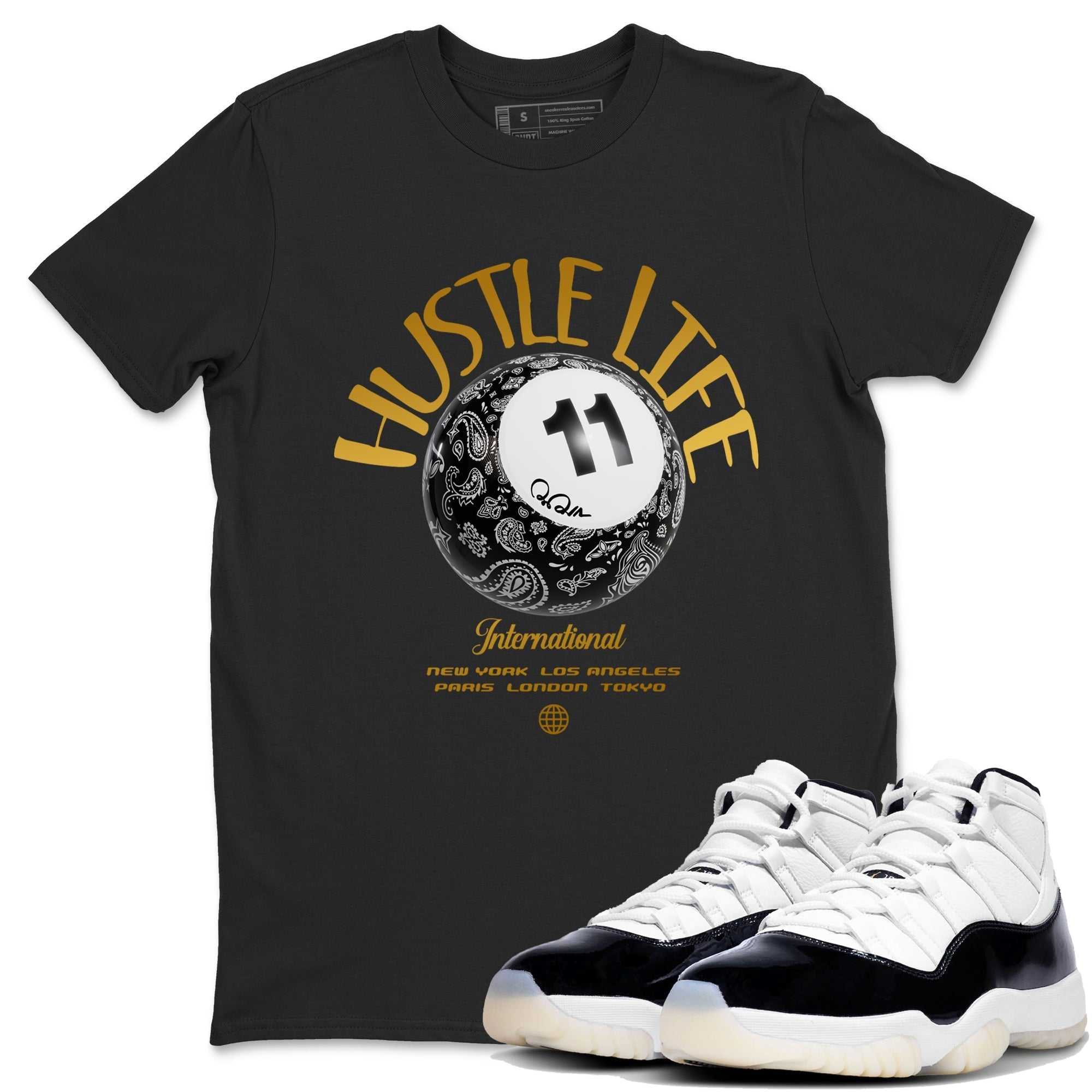 Hustle Life snkmatch Tee - Air Jordan 11 Gratitude