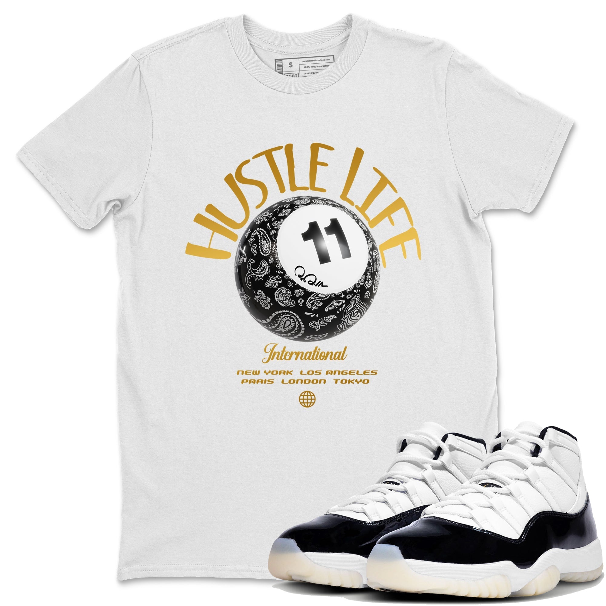 Hustle Life snkmatch Tee - Air Jordan 11 Gratitude