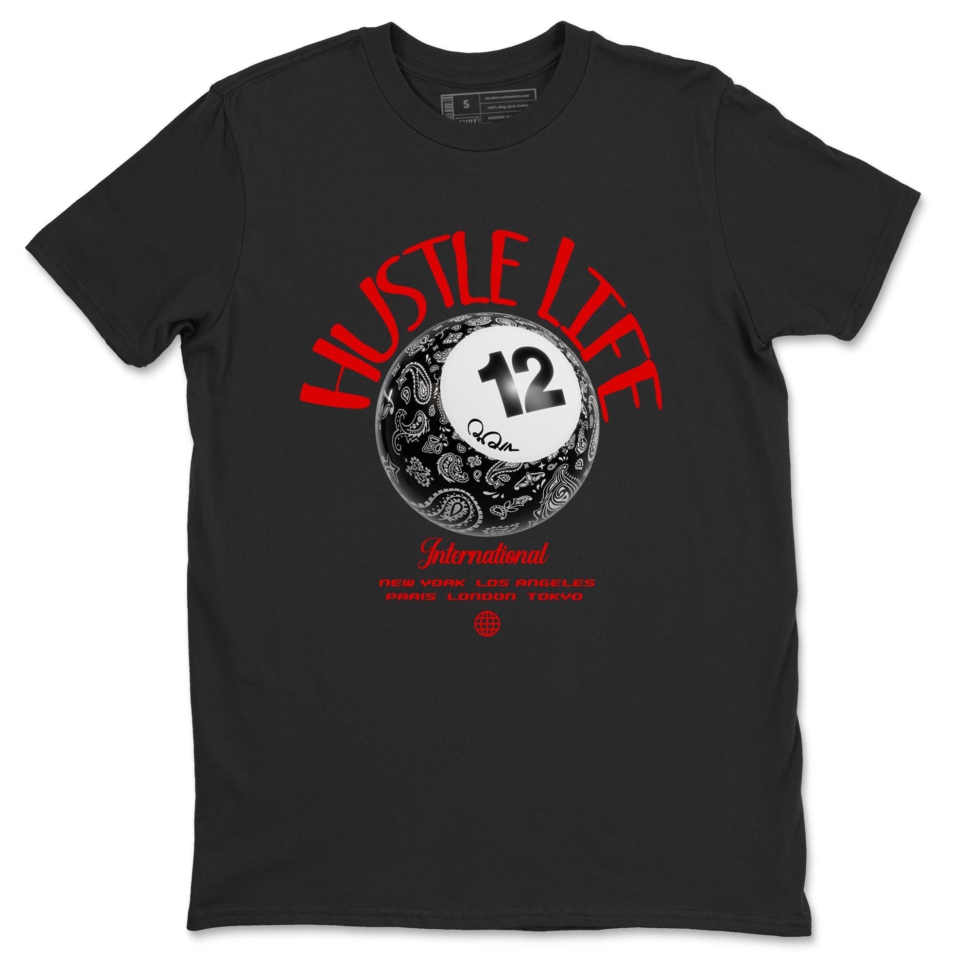 Hustle Life snkmatch Tees - Air Jordan 12 Taxi Flip