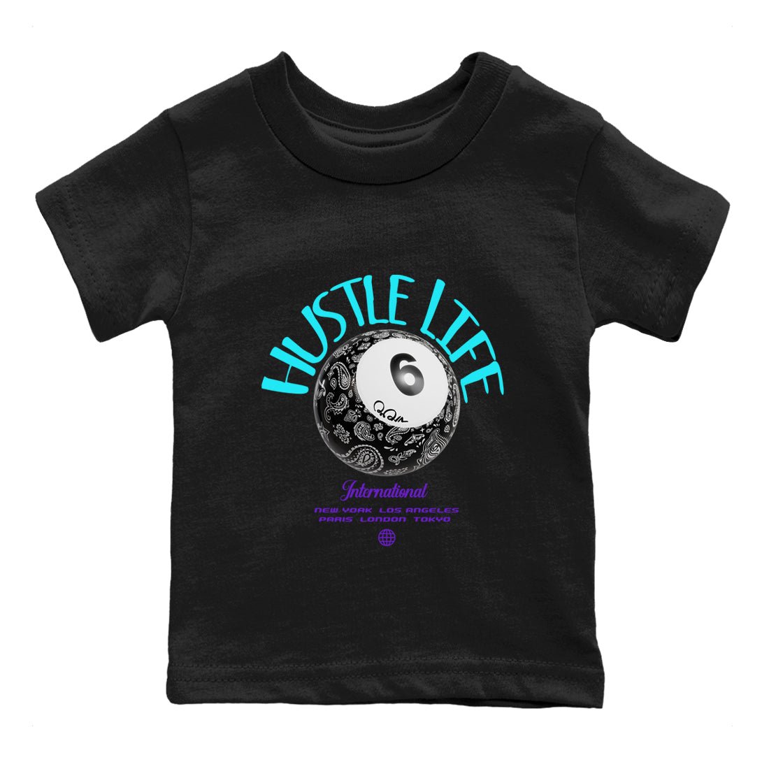 Hustle Life snkmatch Tee Kids - Air Jordan 6 Aqua