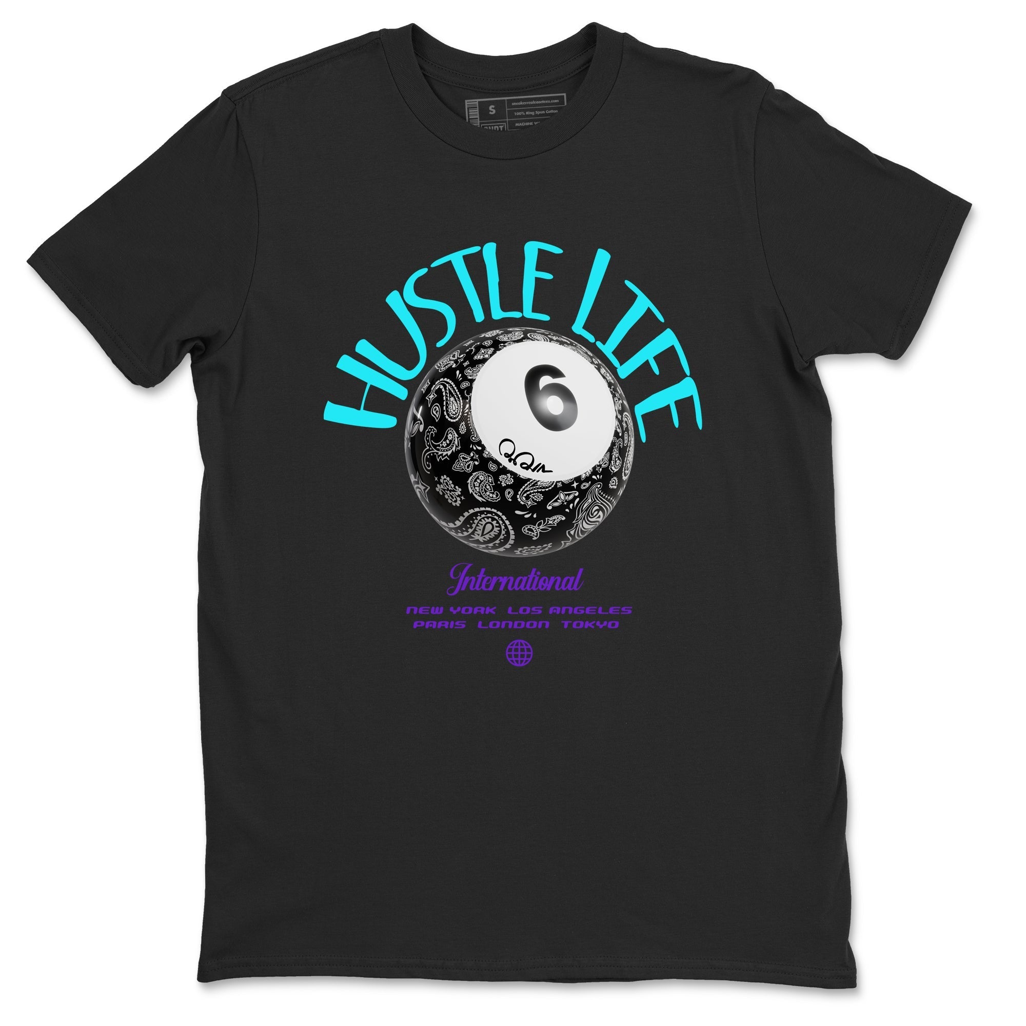 Hustle Life snkmatch Tee - Air Jordan 6 Aqua