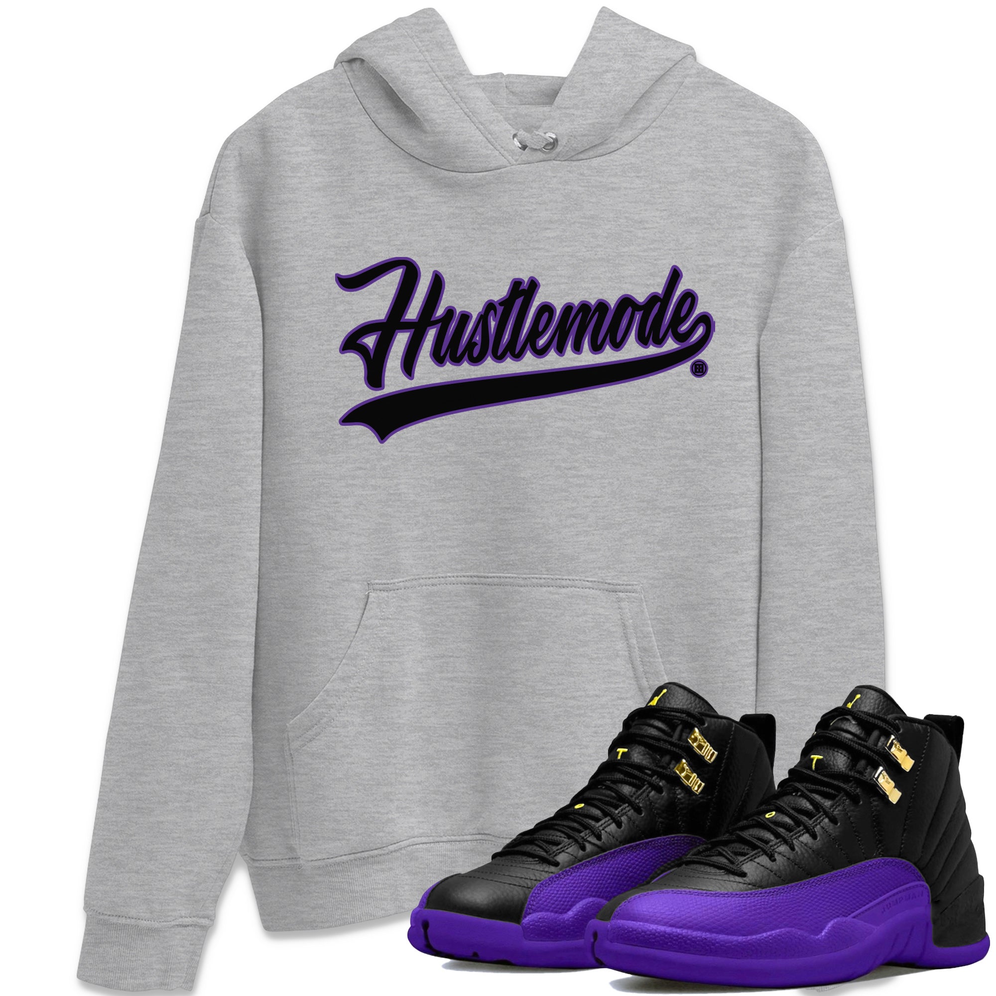 Hustle Mode Unisex Tops - Air Jordan 12 Field Purple