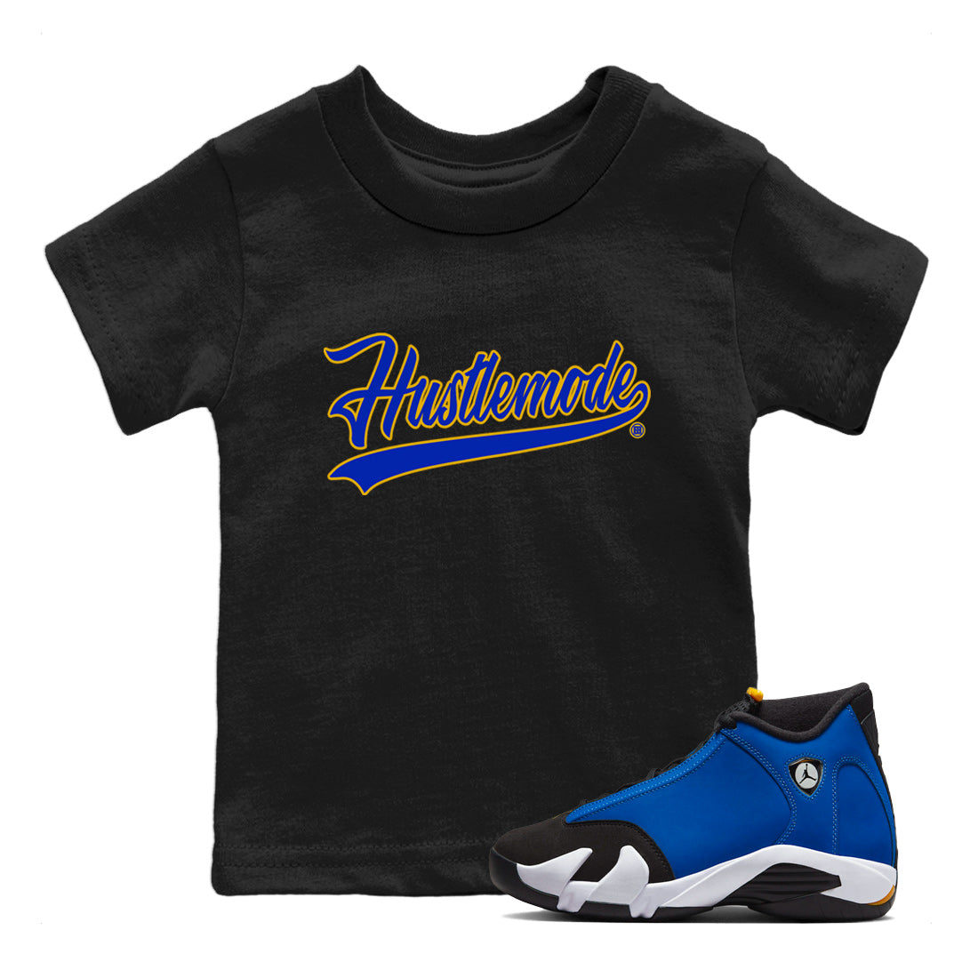 Hustle Mode Kids Tops - Air Jordan 14 Laney