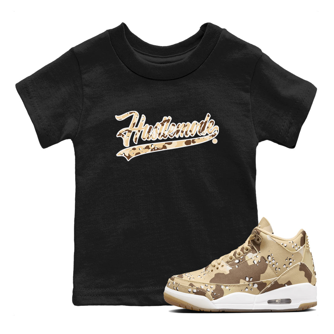 Hustle Mode snkmatch Tees Kids - Air Jordan 3 Desert Camo