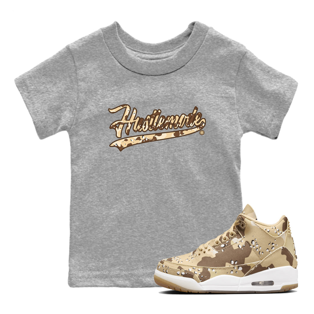 Hustle Mode snkmatch Tees Kids - Air Jordan 3 Desert Camo