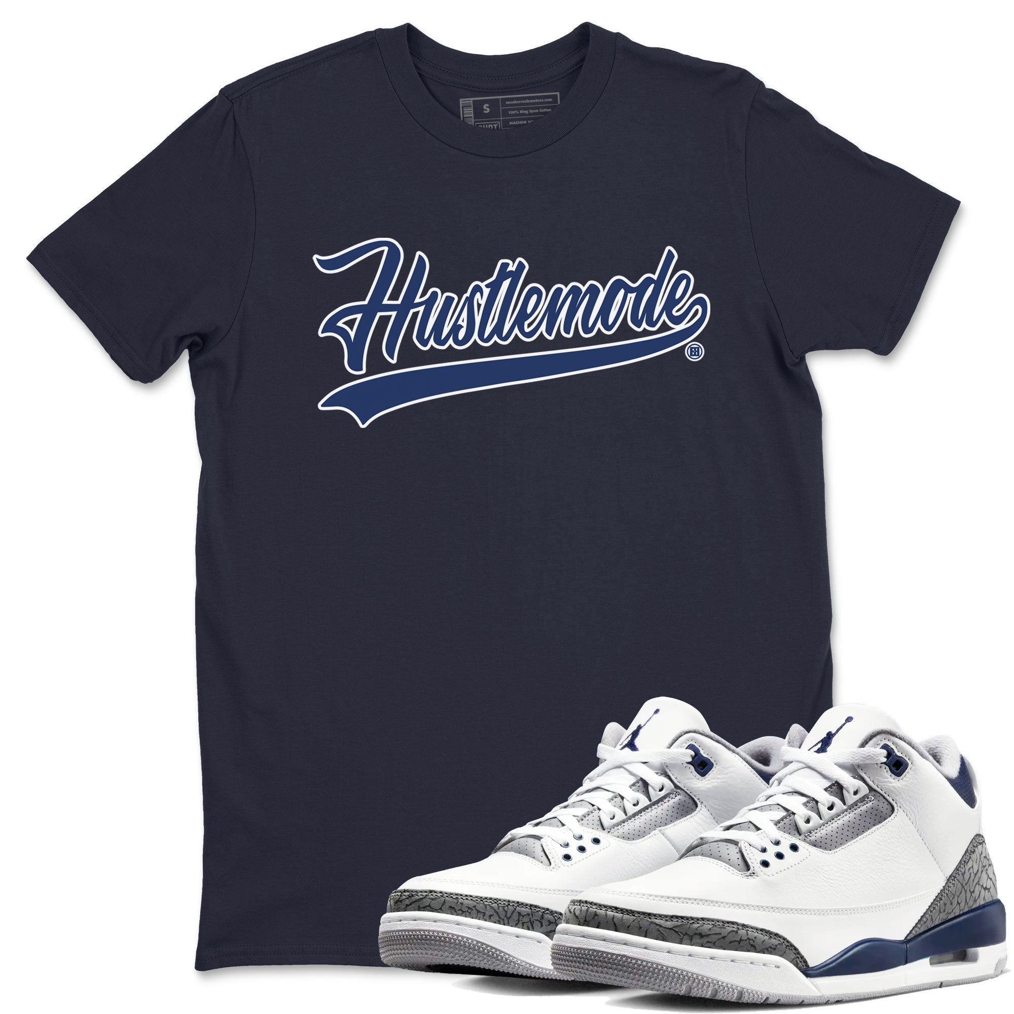 Hustle Mode snkmatch Tees - Air Jordan 3 Midnight Navy 2023