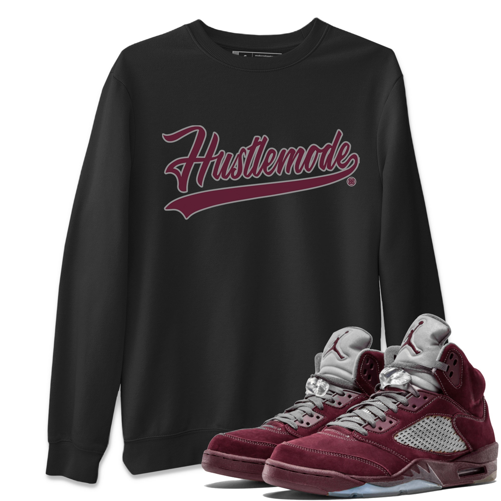 Hustle Mode Unisex Tops - Air Jordan 5 Burgundy