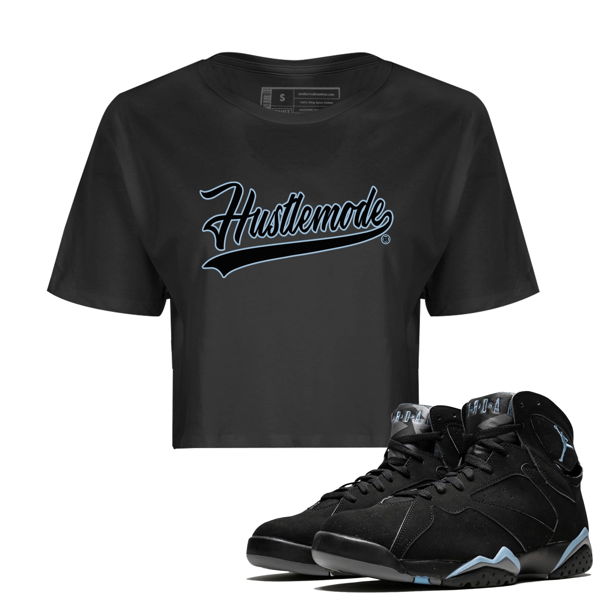 Hustle Mode Women's Tops - Air Jordan 7 Chambray