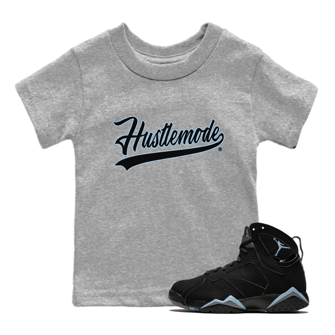 Hustle Mode Kids Tops - Air Jordan 7 Chambray