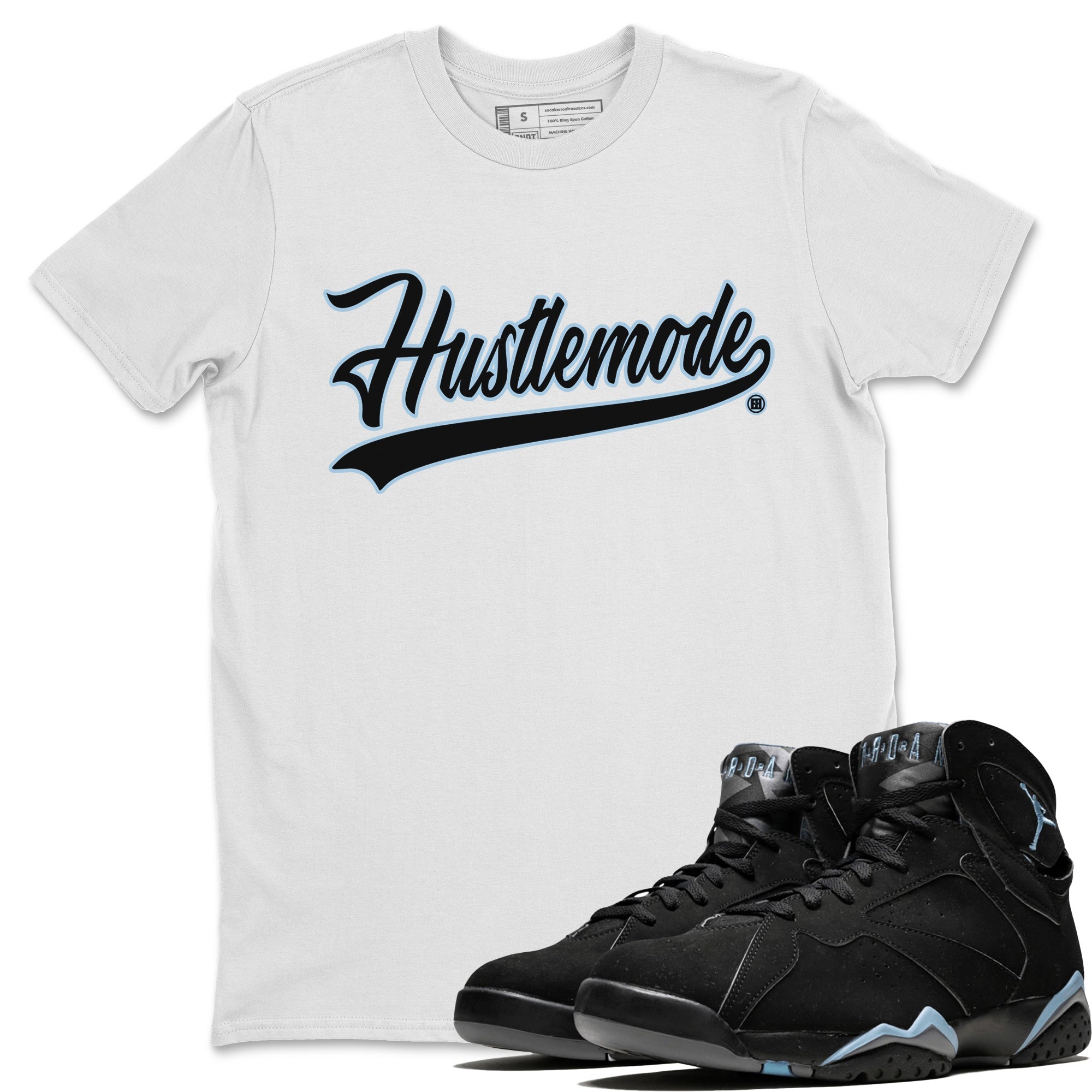 Hustle Mode Unisex Tops - Air Jordan 7 Chambray
