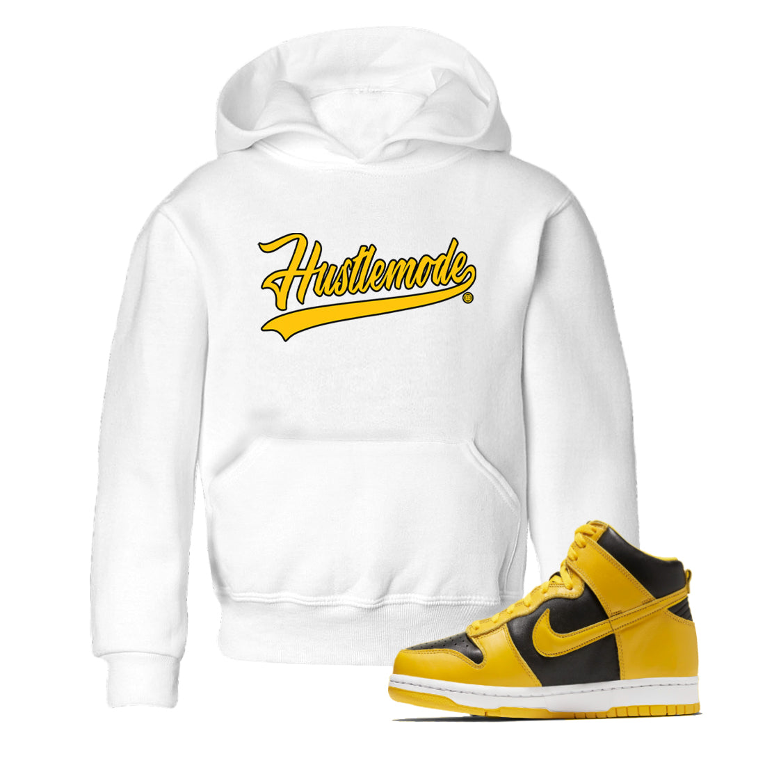 Hustle Mode snkmatch Tees Kids - Dunk High Pollen