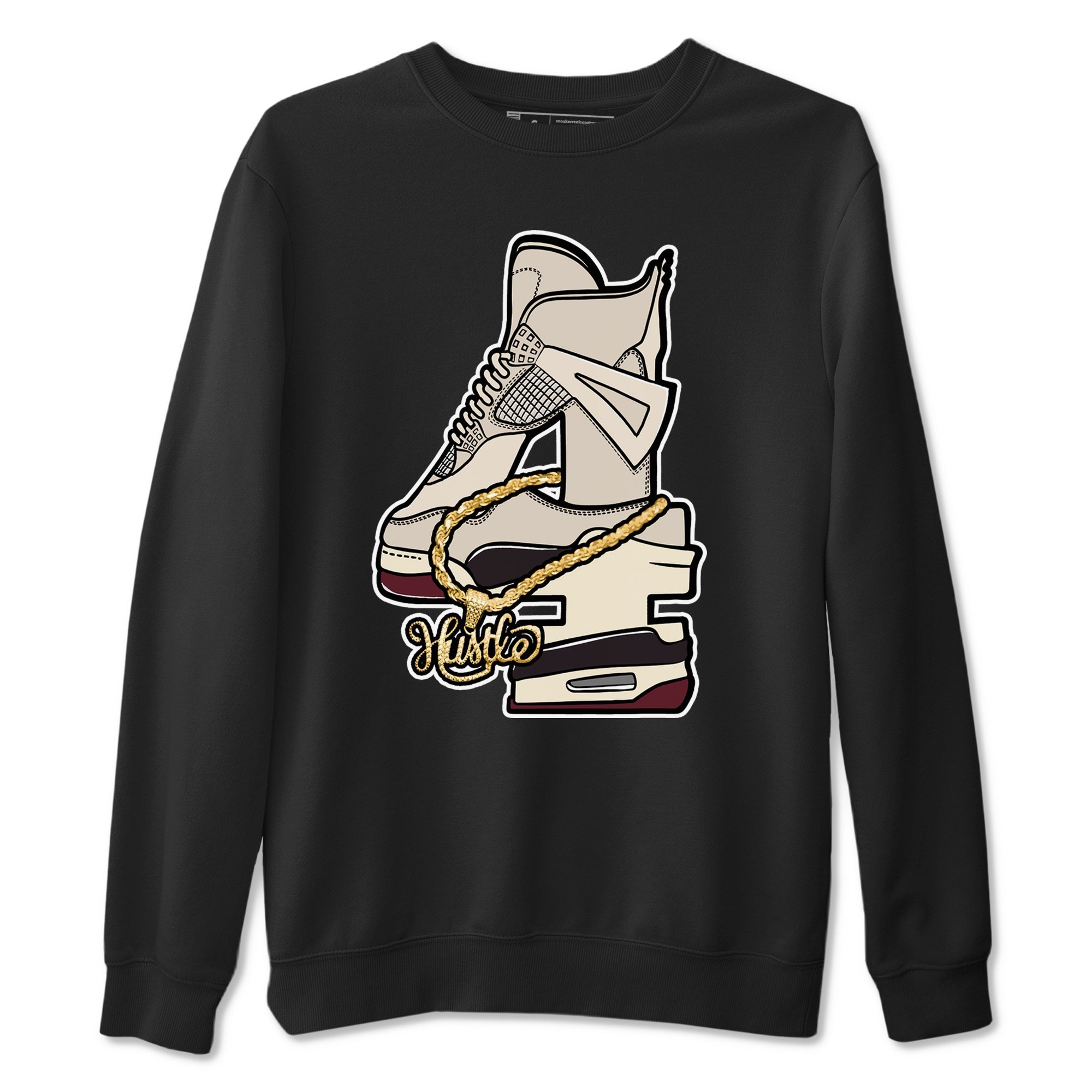 Hustle Number 4 snkmatch Tees - Air Jordan 4 A Ma Maniere x Fossil Stone
