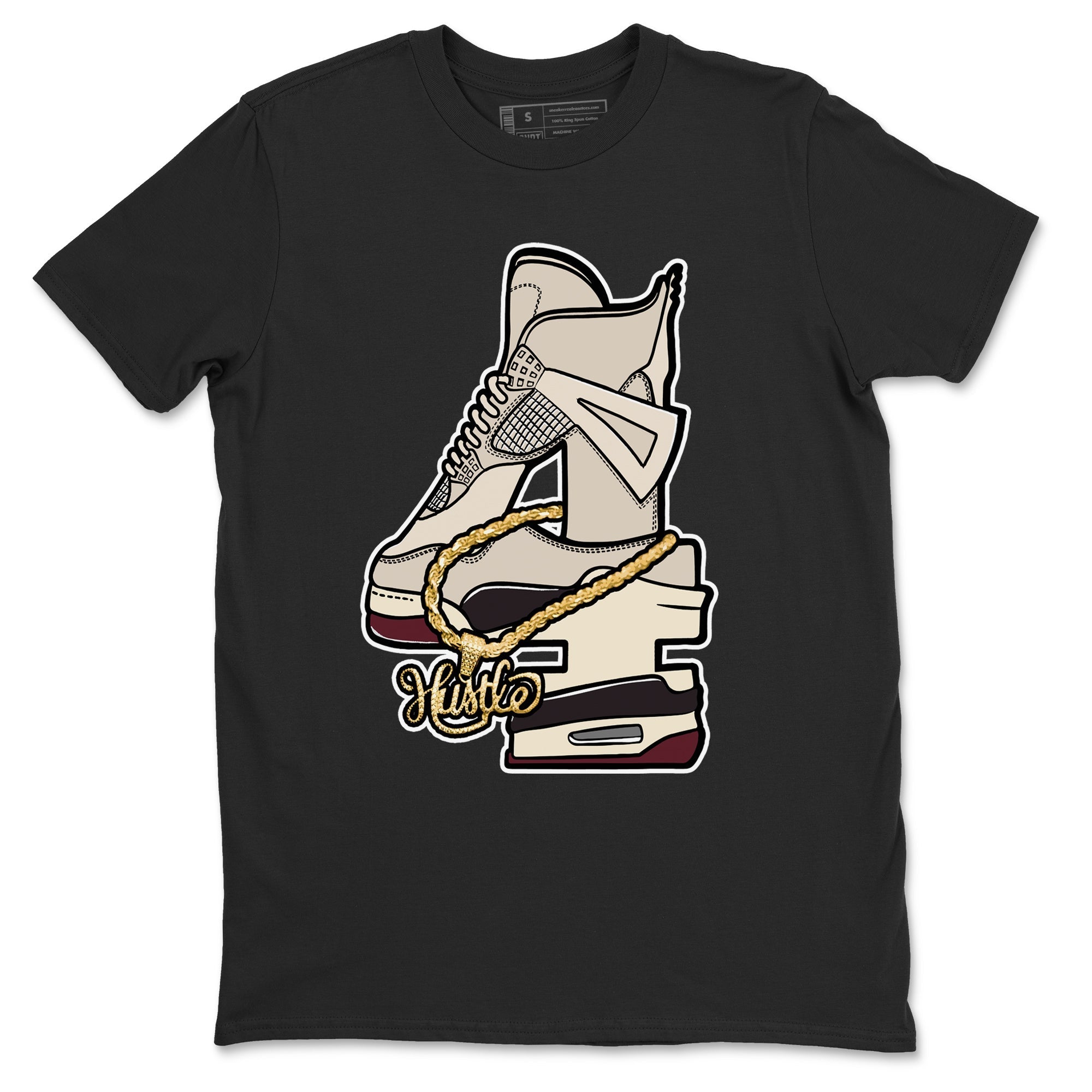 Hustle Number 4 snkmatch Tees - Air Jordan 4 A Ma Maniere x Fossil Stone
