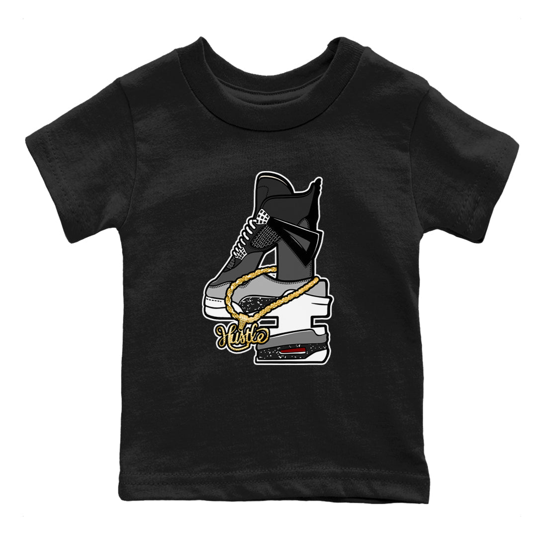 Hustle Number 4 snkmatch Tees Kids - Air Jordan 4 Fear