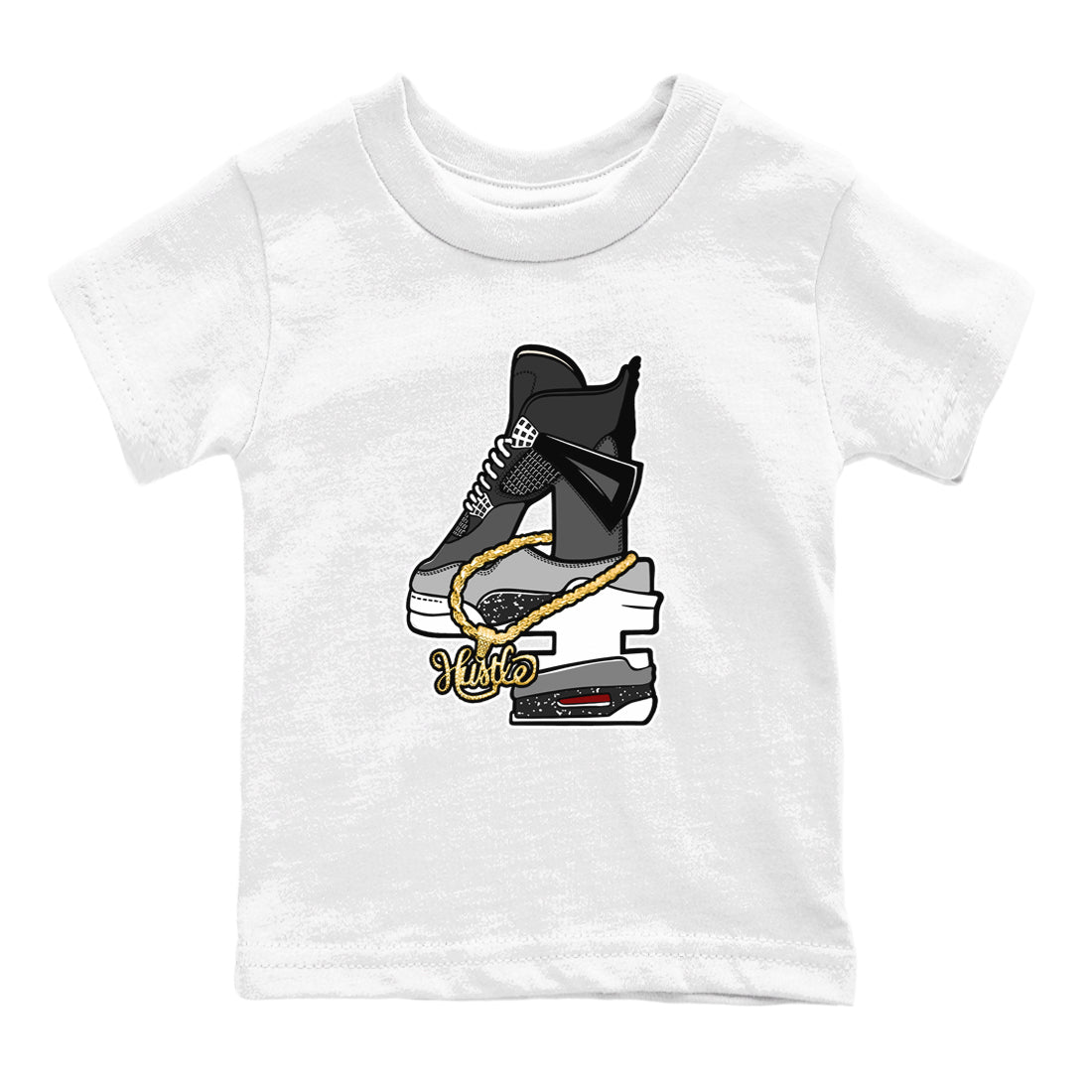 Hustle Number 4 snkmatch Tees Kids - Air Jordan 4 Fear