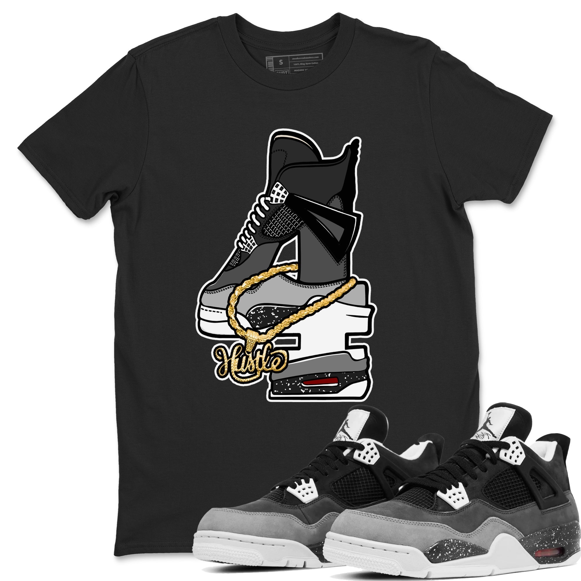Hustle Number 4 snkmatch Tees - Air Jordan 4 Fear