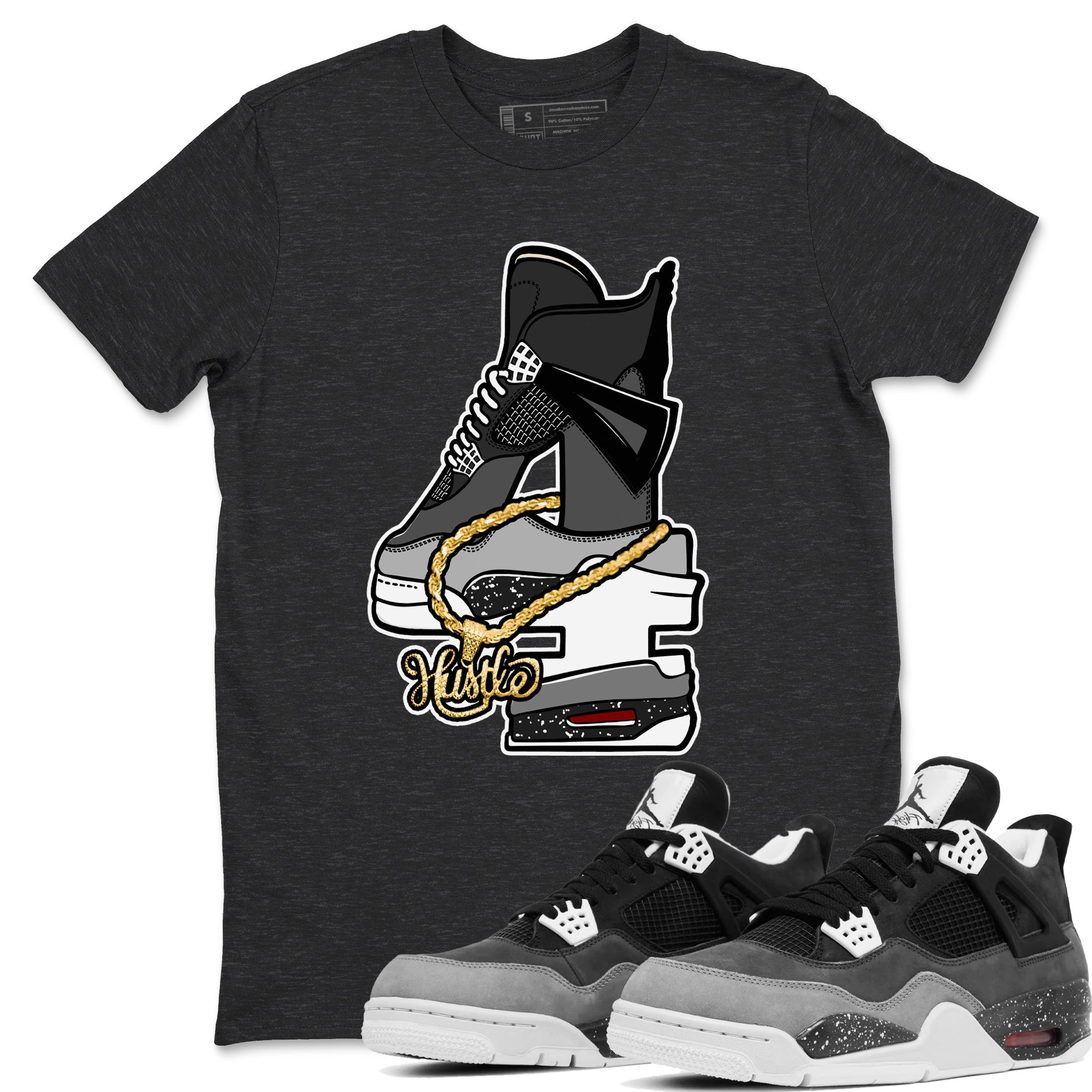 Hustle Number 4 snkmatch Tees - Air Jordan 4 Fear