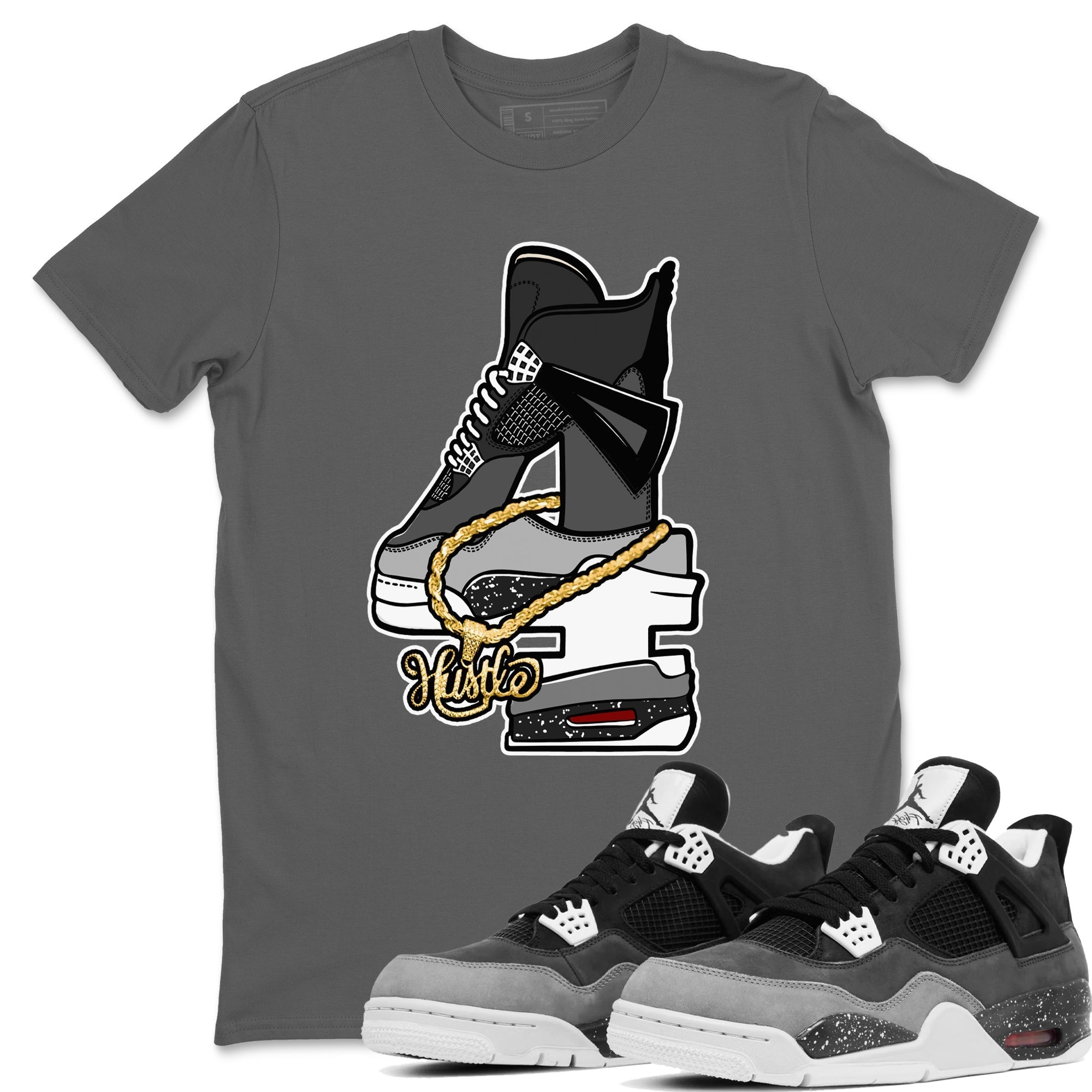 Hustle Number 4 snkmatch Tees - Air Jordan 4 Fear