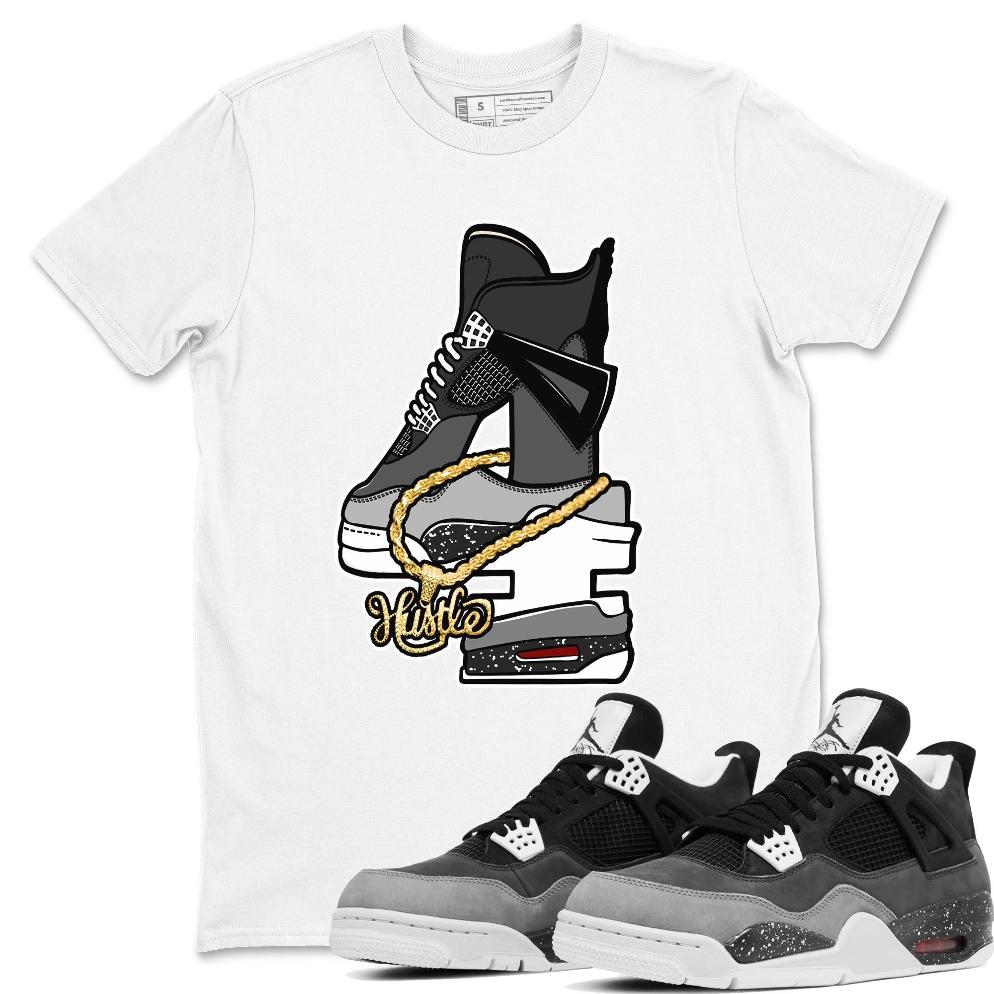 Hustle Number 4 snkmatch Tees - Air Jordan 4 Fear