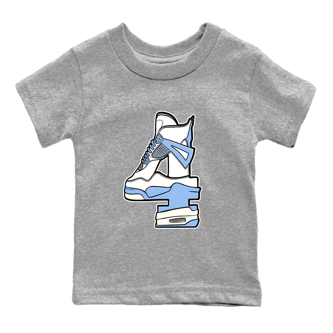 Hustle Number 4 snkmatch Tees Kids - Air Jordan 4 Forget Me Not