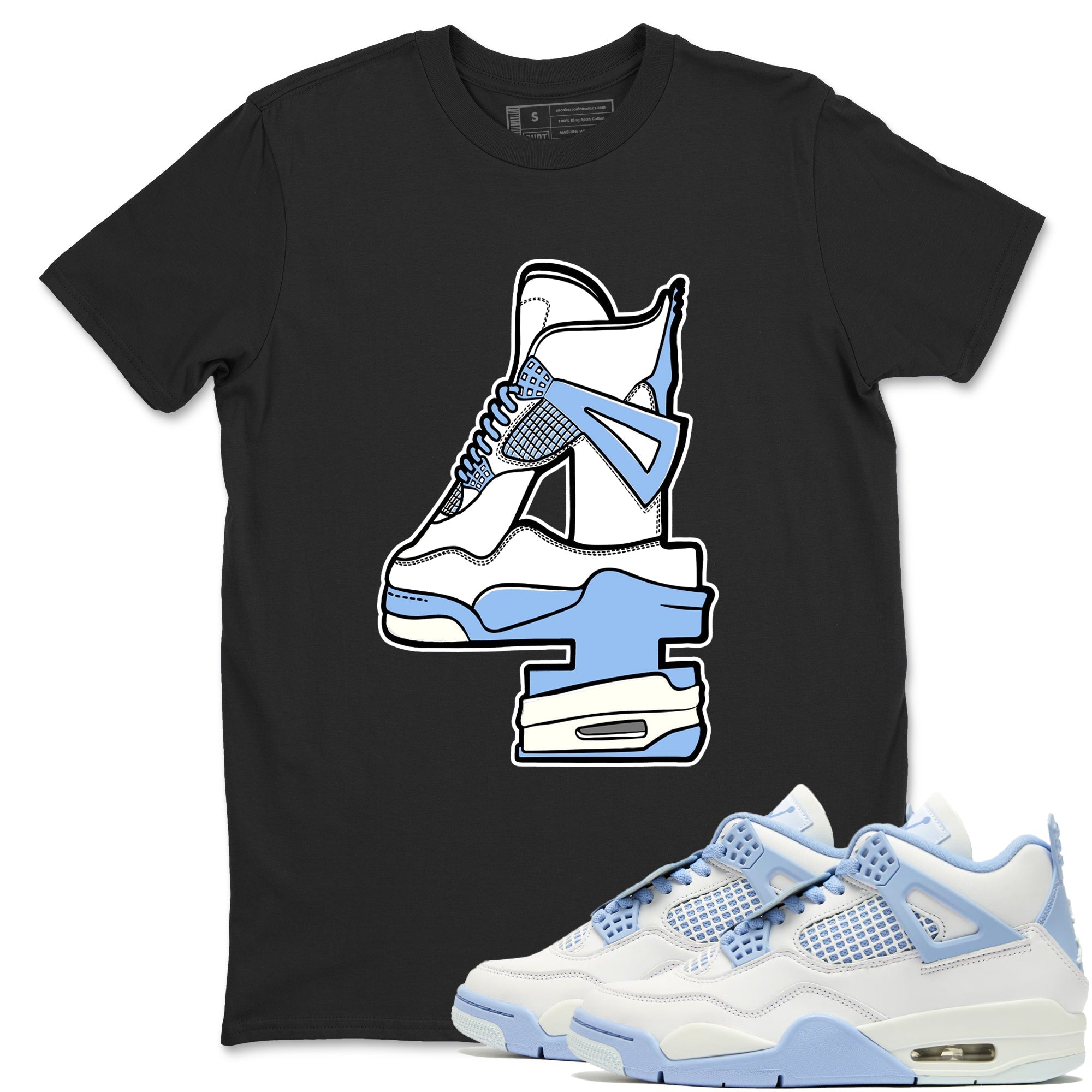 Hustle Number 4 snkmatch Tees - Air Jordan 4 Forget Me Not