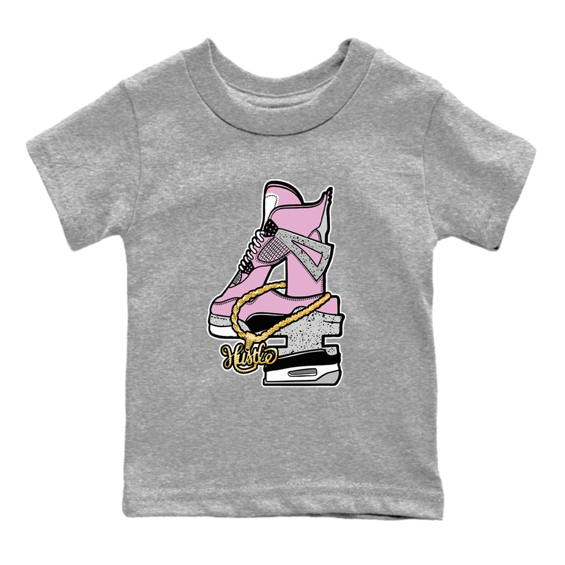 Hustle Number 4 snkmatch Tees Kids - Air Jordan 4 Orchid